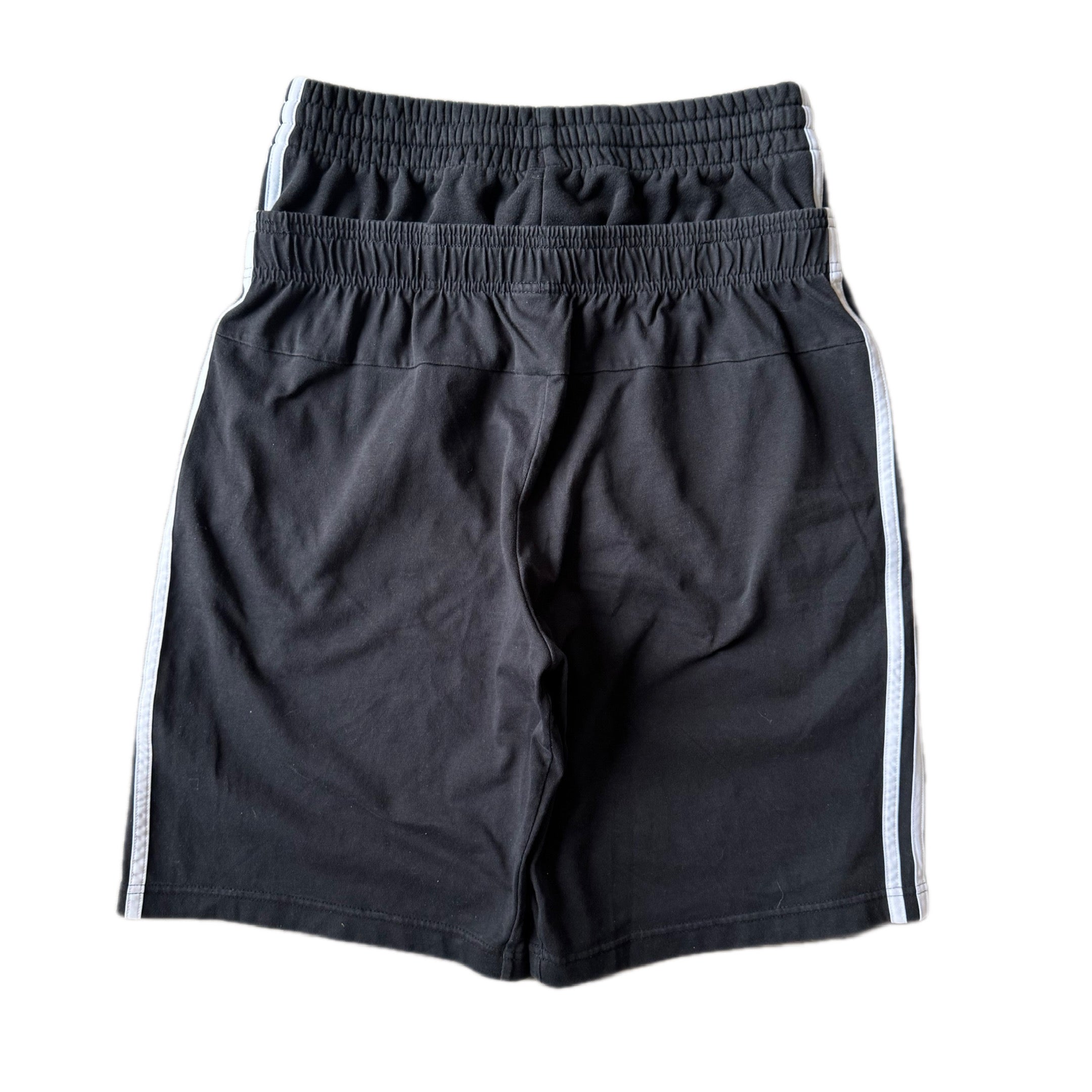 Black Double Waisted Adidas Sweat Shorts ( M )