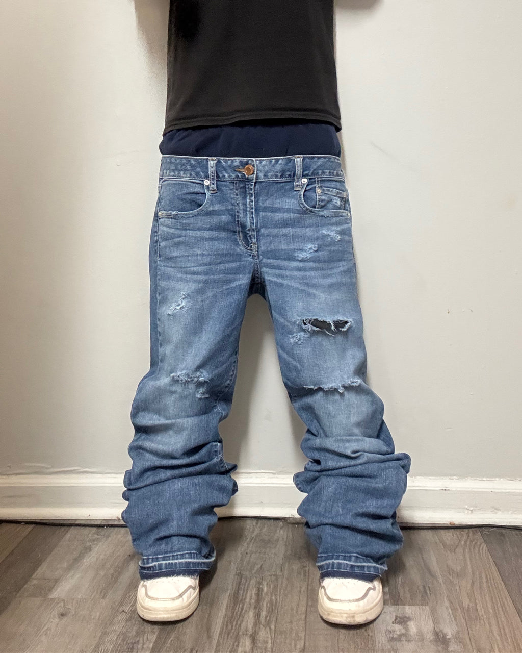 Double Waisted Bootcut Jeans (33)