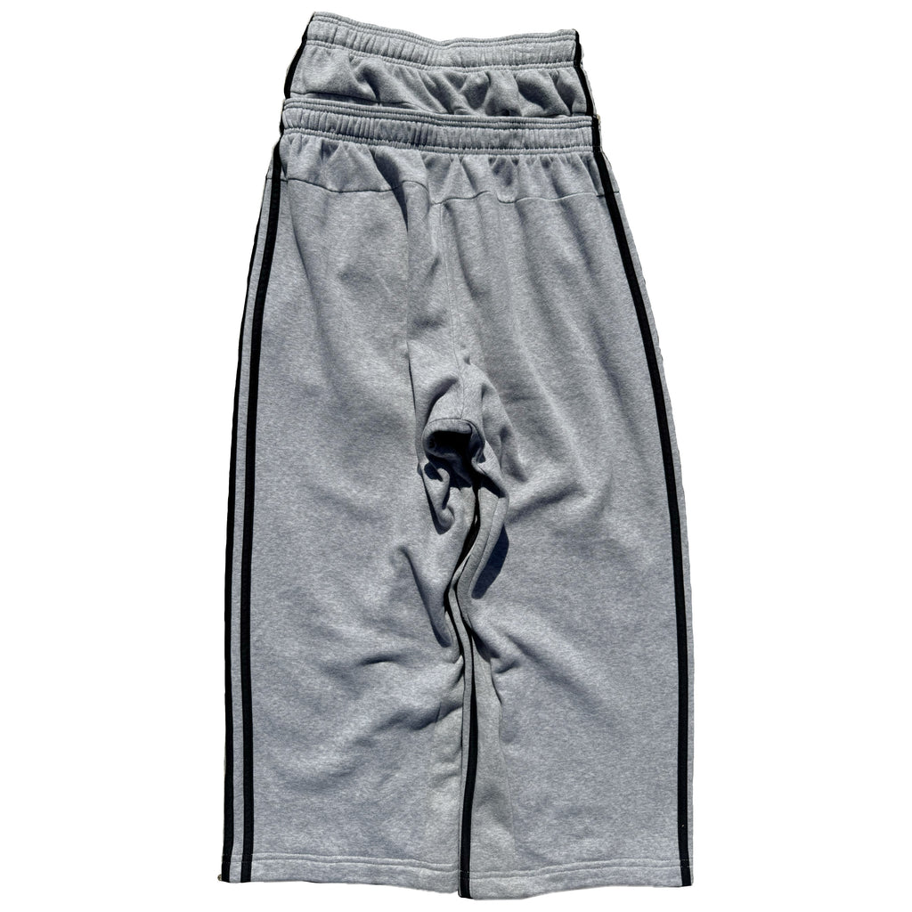 Grey Black Double Waisted Adidas Sweatpants (S)