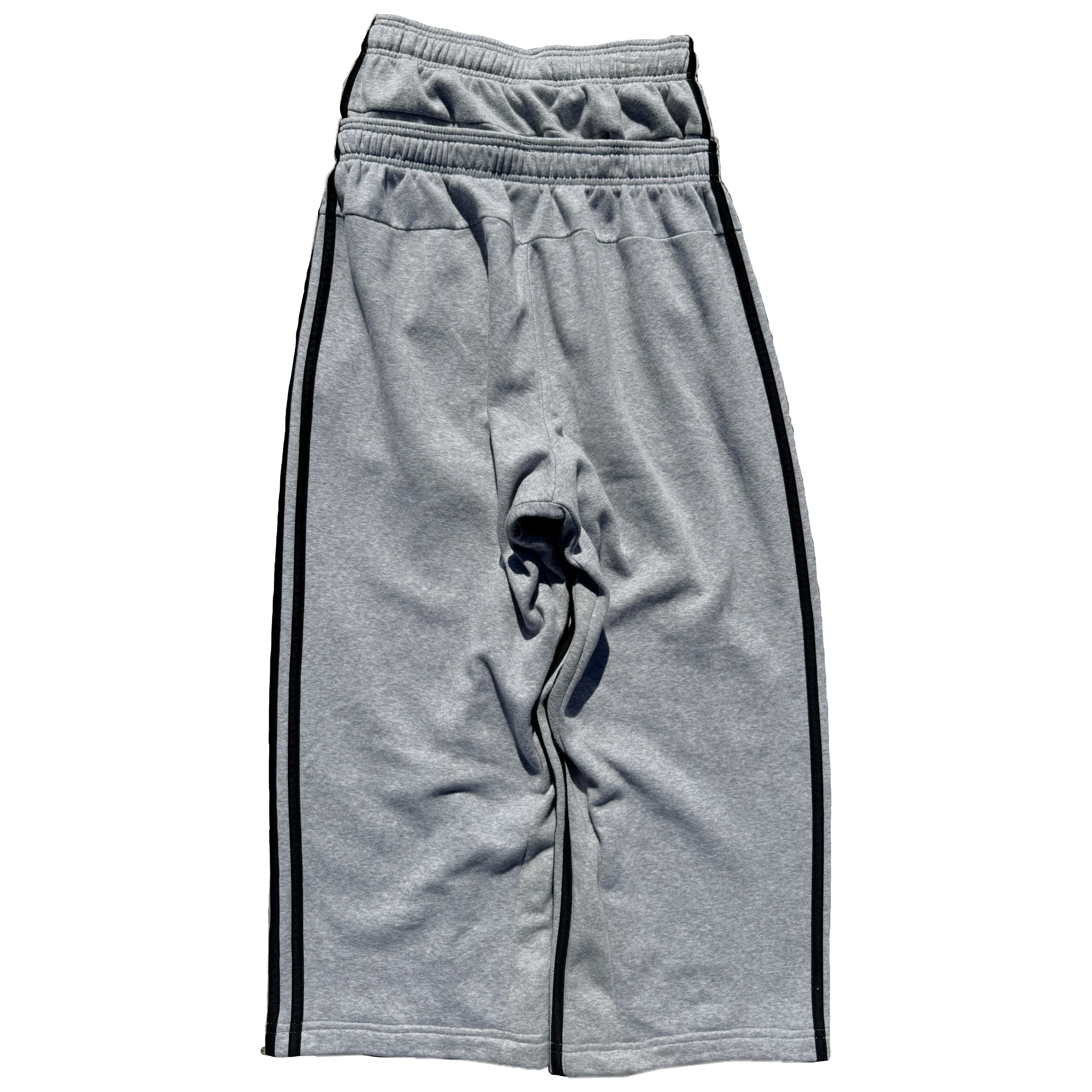 Grey Black Double Waisted Adidas Sweatpants (S)