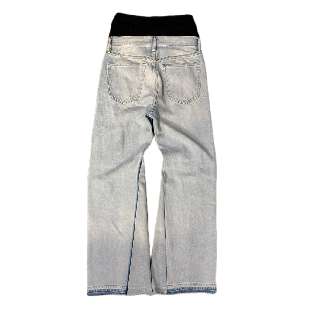 Blue Sweatpants Double Waist Baggy Jeans (32x32)