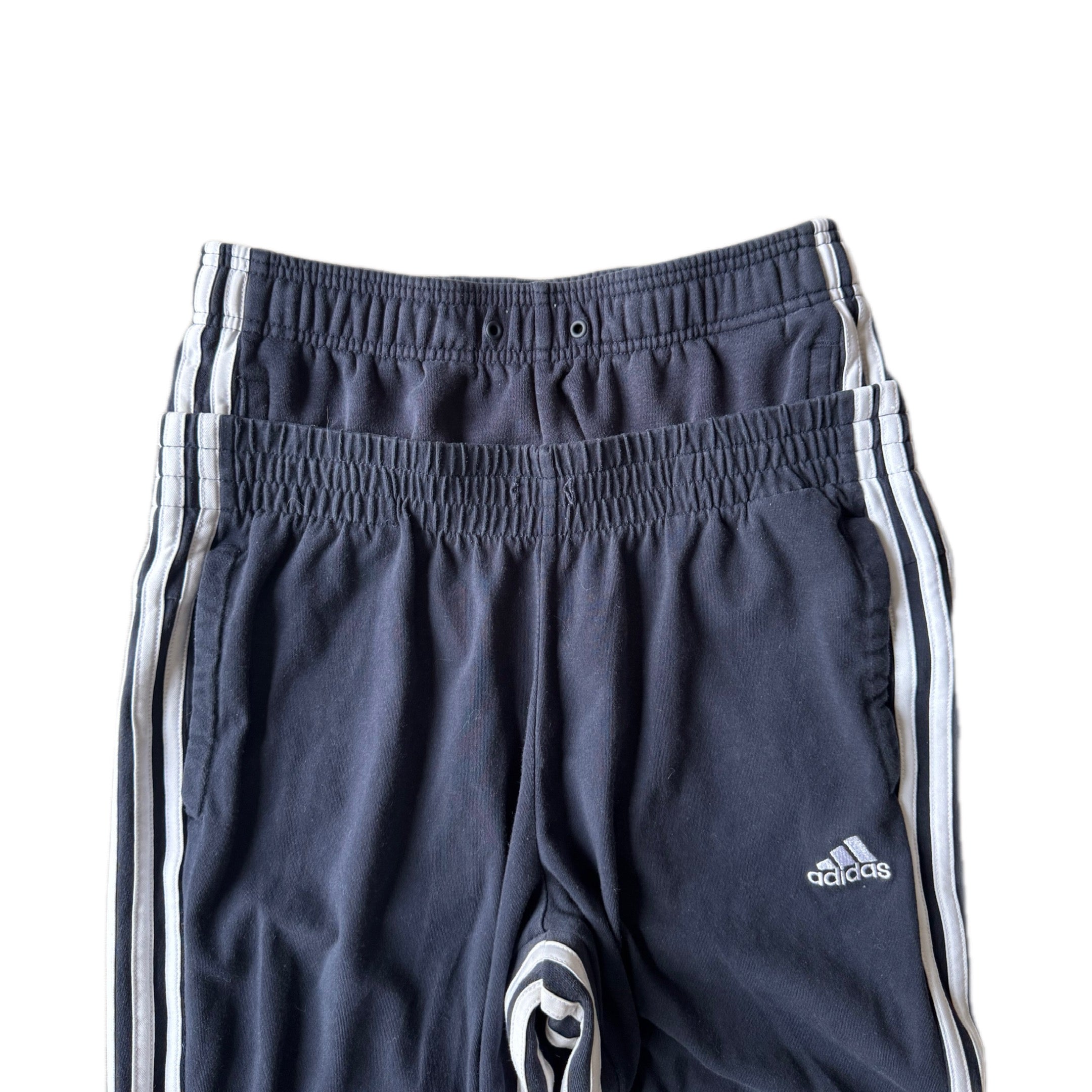 Dark Blue Double Waisted Adidas Sweatpants ( S )