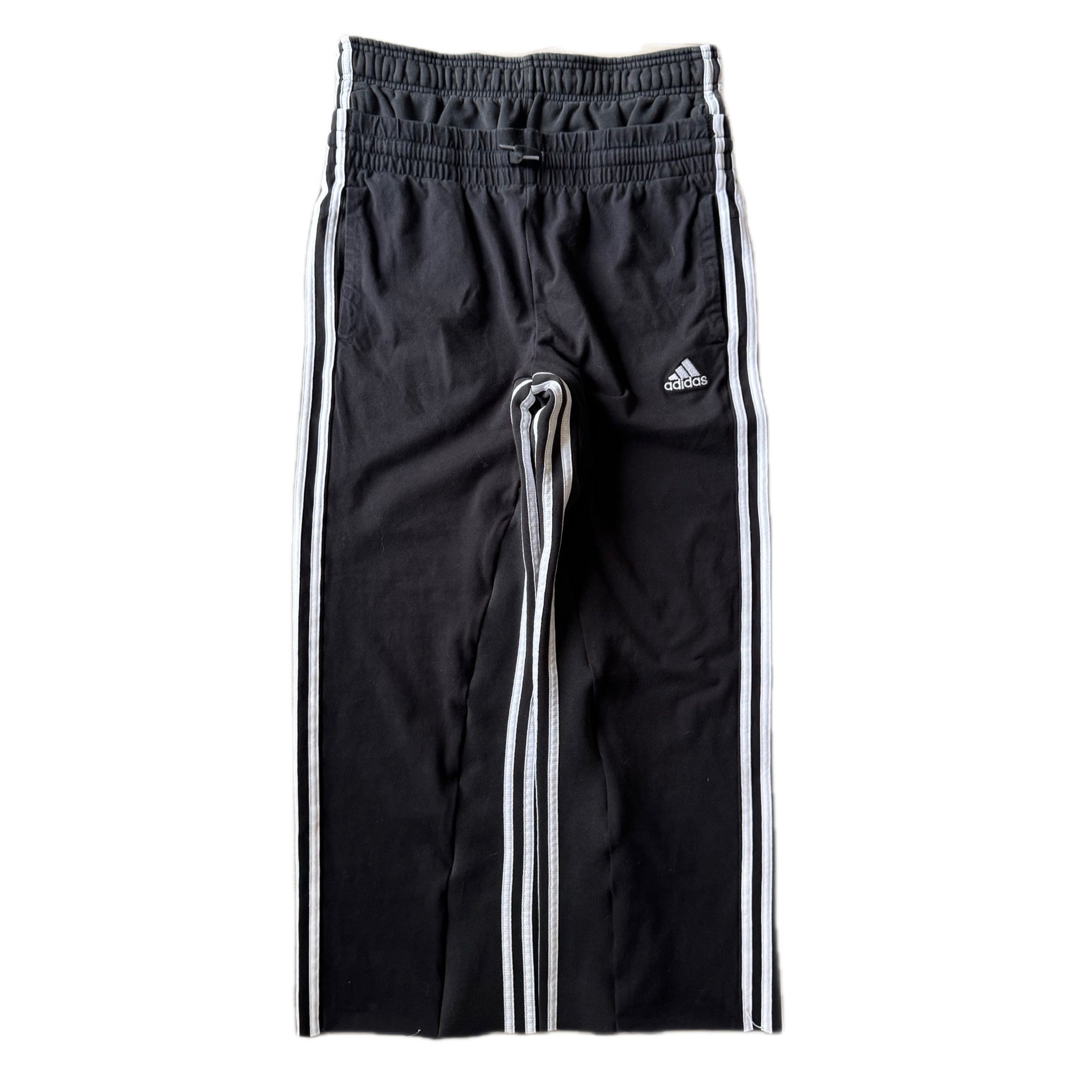Black Double Waisted Adidas Sweatpants ( L )