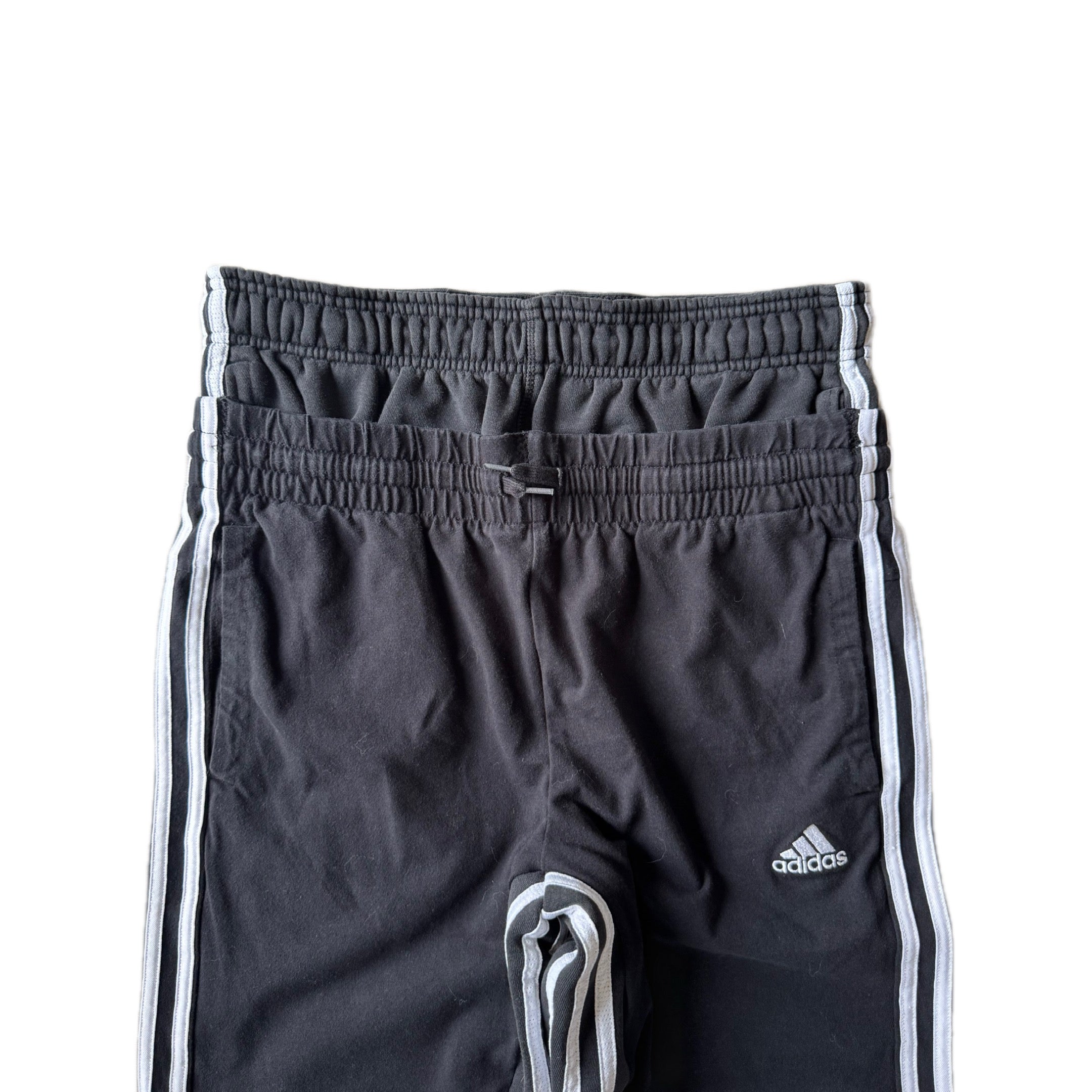 Black Double Waisted Adidas Sweatpants ( L )