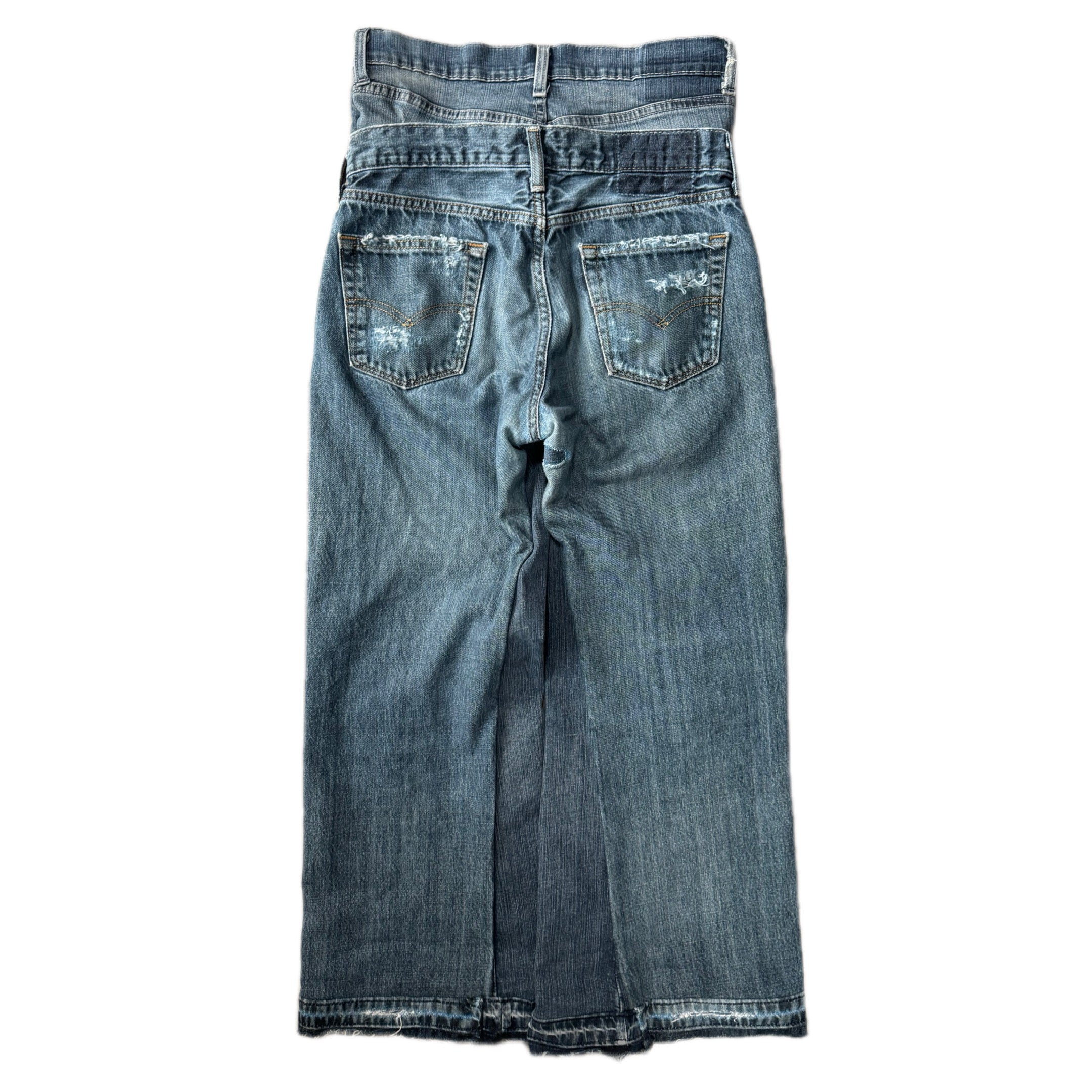 Double Waisted Baggy Distressed Jeans (30x28)