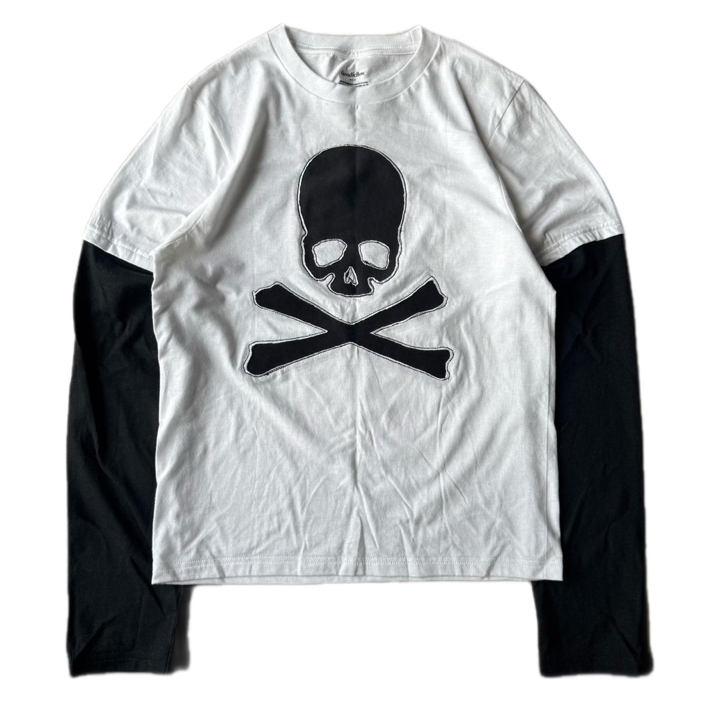 Black on White Layered T-Shirt (S)