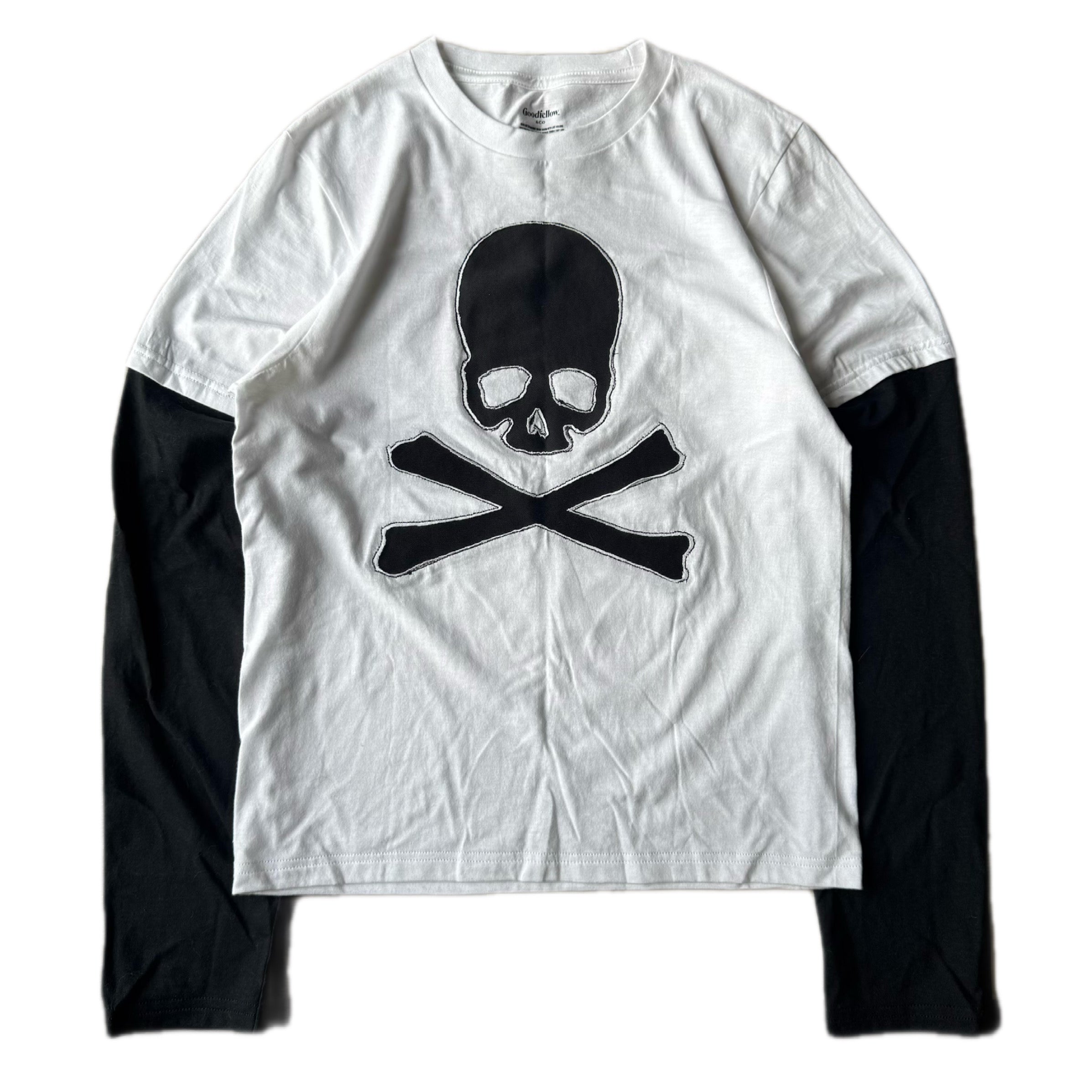Black on White Layered T-Shirt (S)