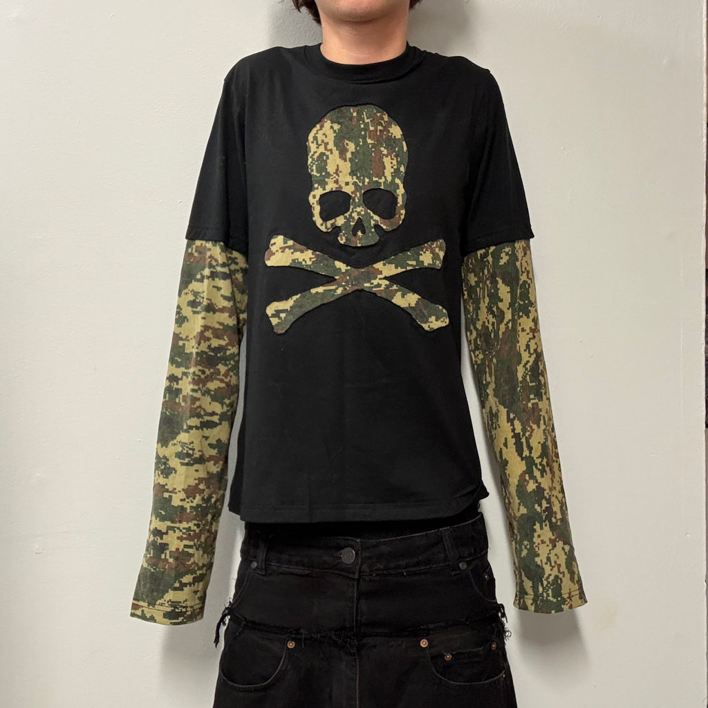 Black Layered Digital Camo T-Shirt (S)