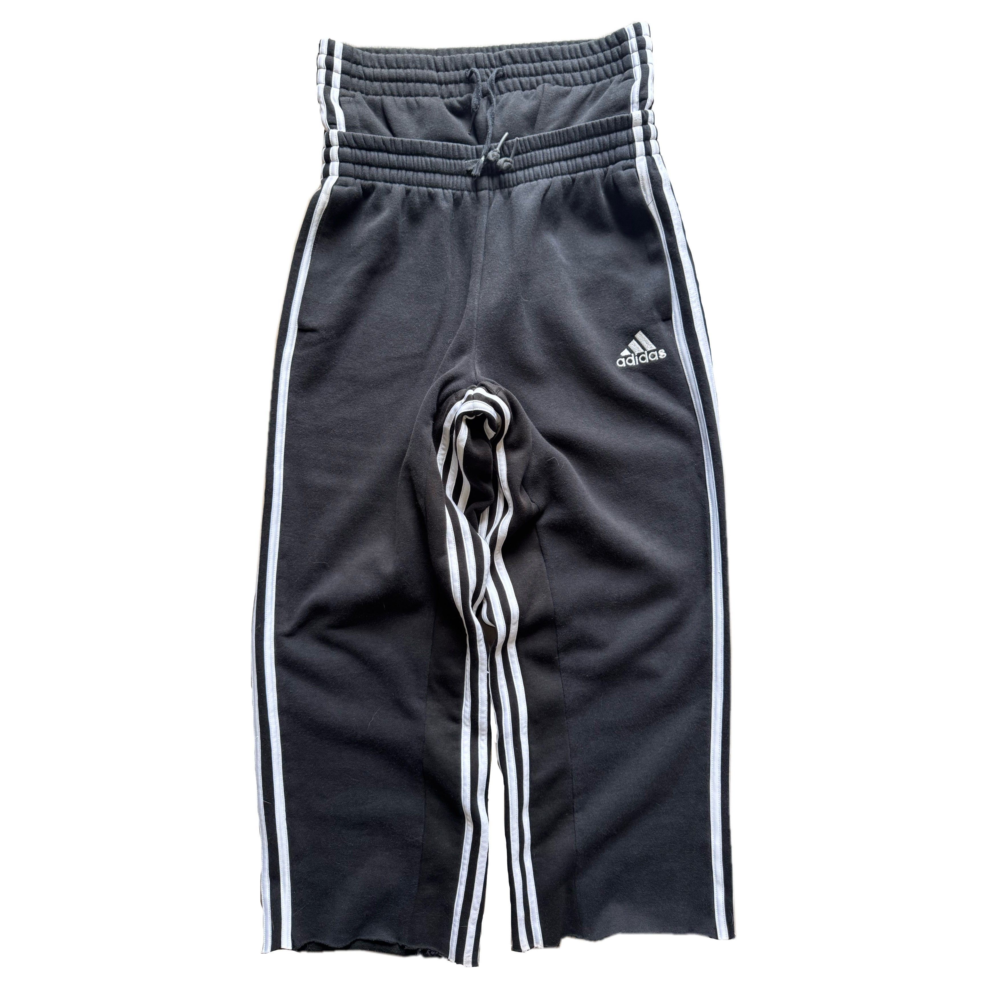 Black Double Waisted Adidas Sweatpants (S)
