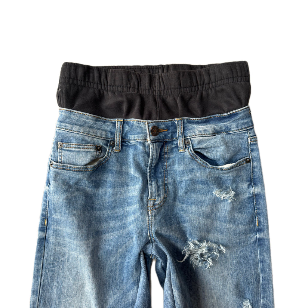 Double Waisted Baggy Distressed Jeans (30x28)
