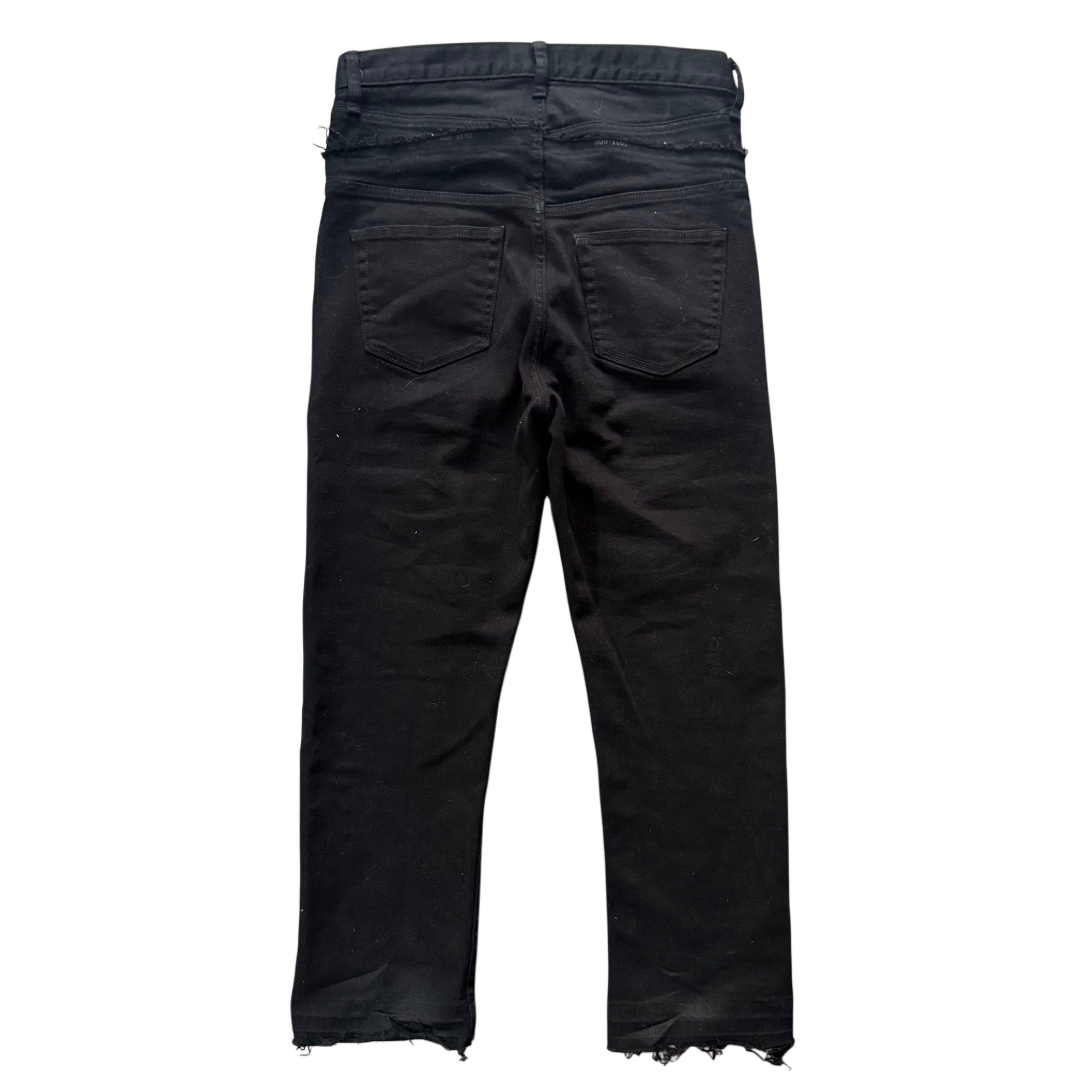 Double Waisted Black Skinny Jeans (30)