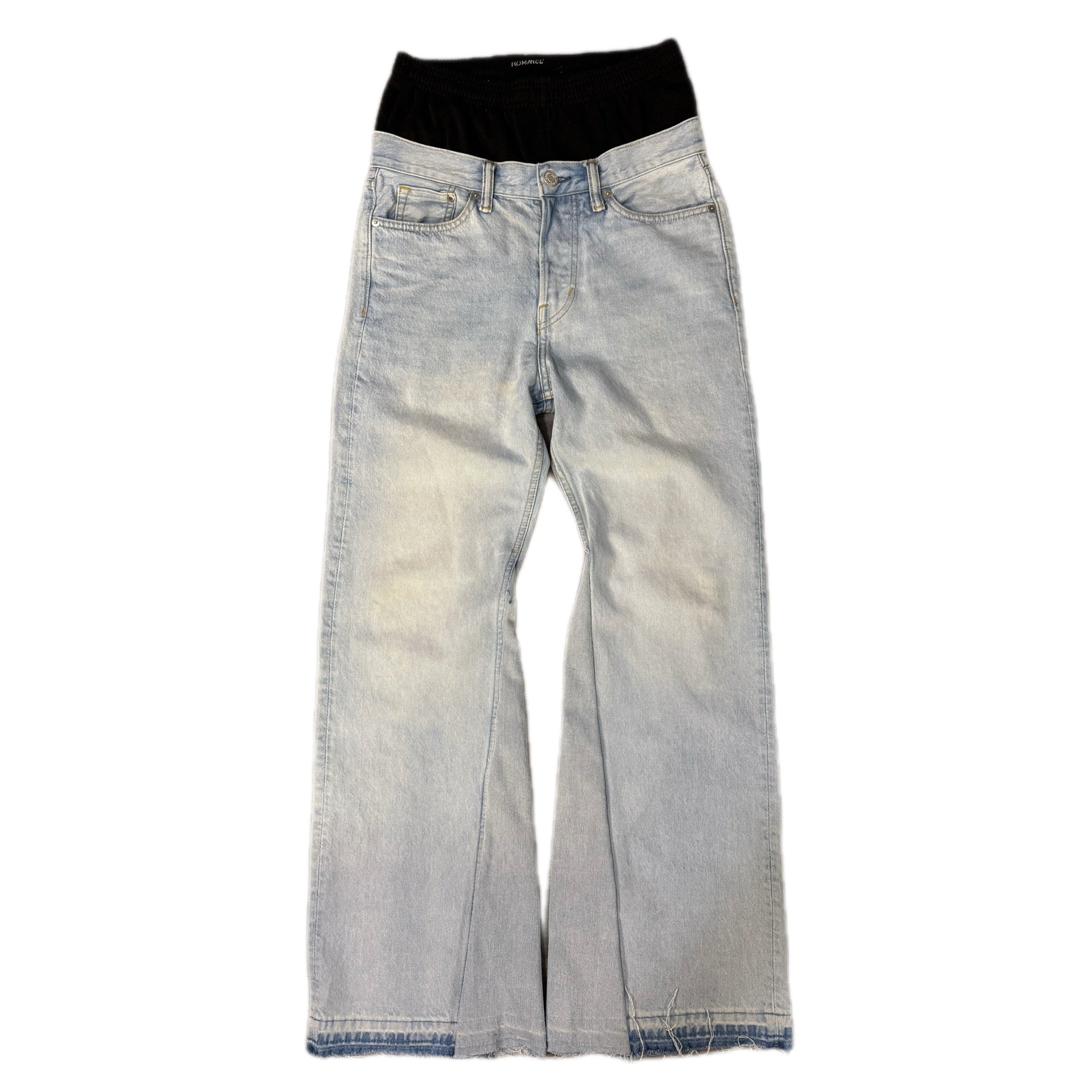 Blue Sweatpants Double Waist Baggy Jeans (32x32)