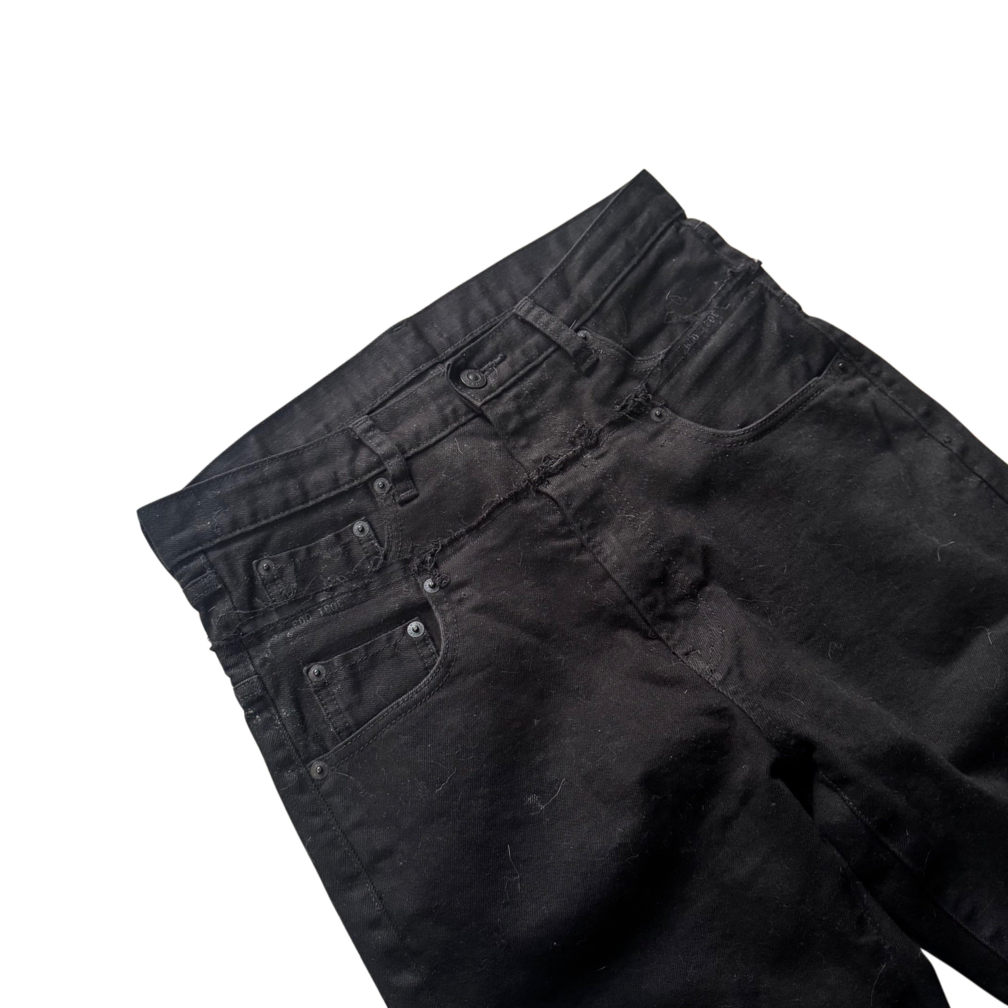 Double Waisted Black Skinny Jeans (30)
