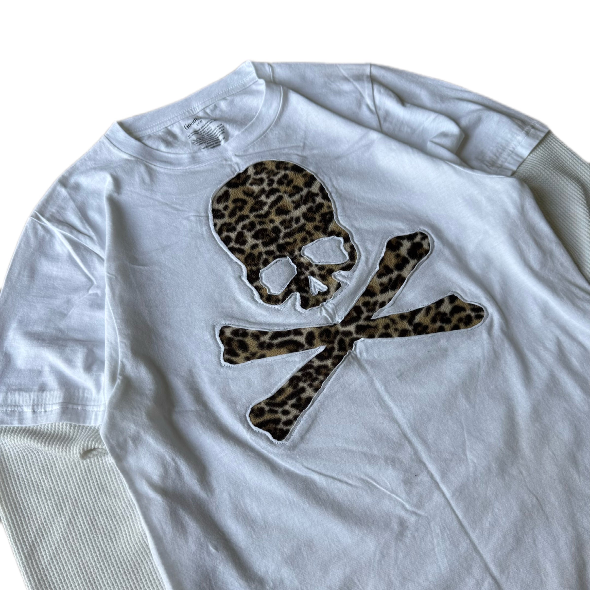 White Cheetah Layered T-Shirt (S)