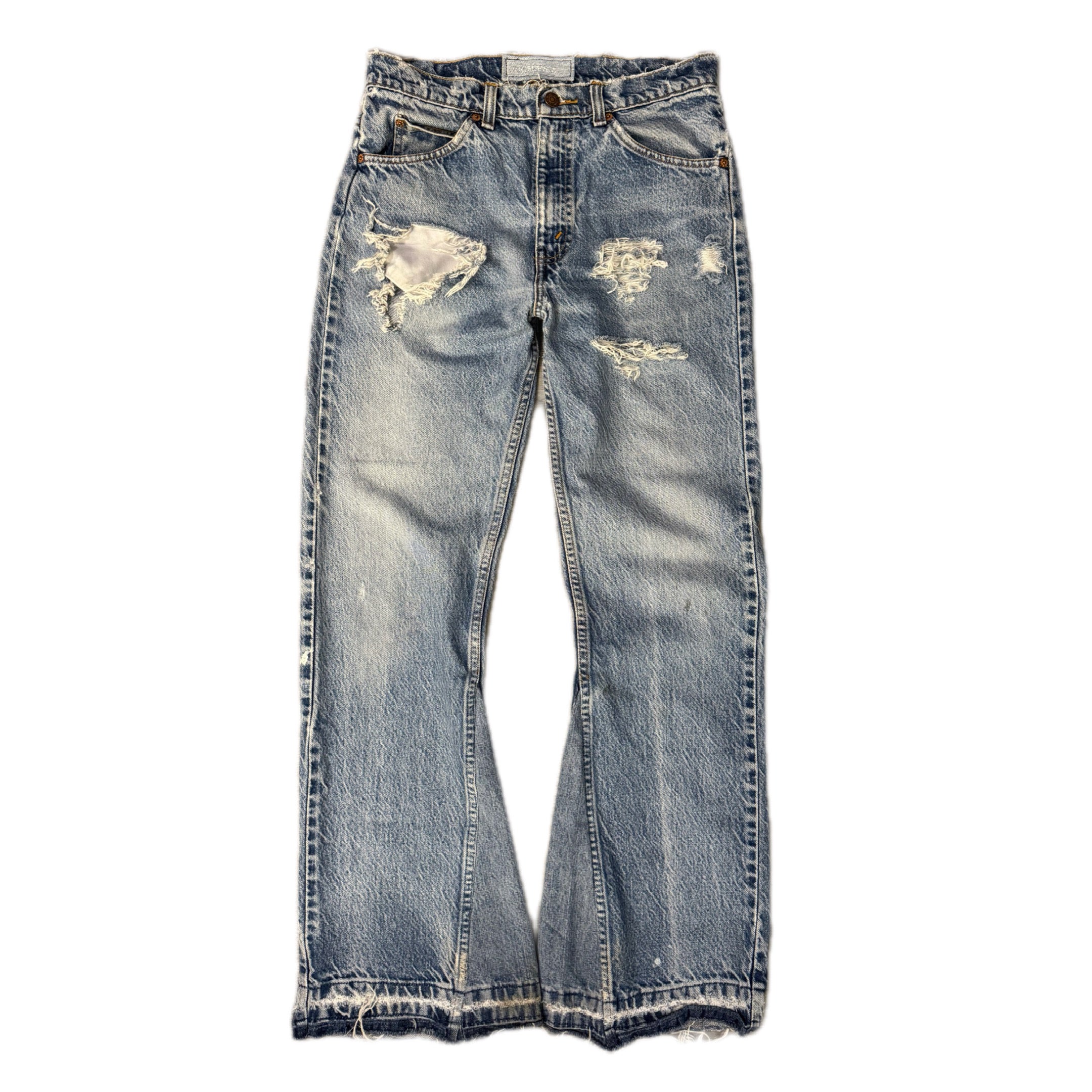 Blue Distressed Flare Jeans (29x30)