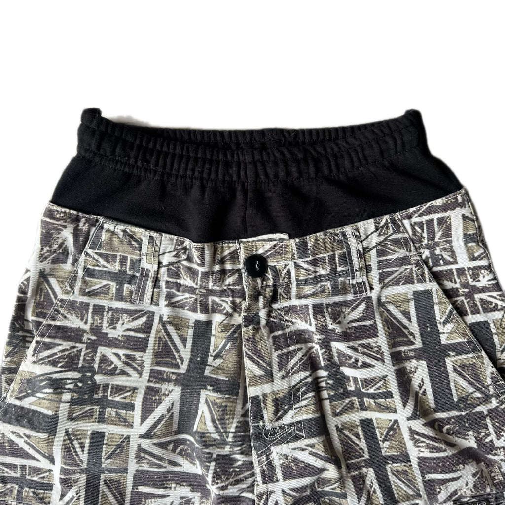 Double Waisted Khaki Union Jack Shorts (30)