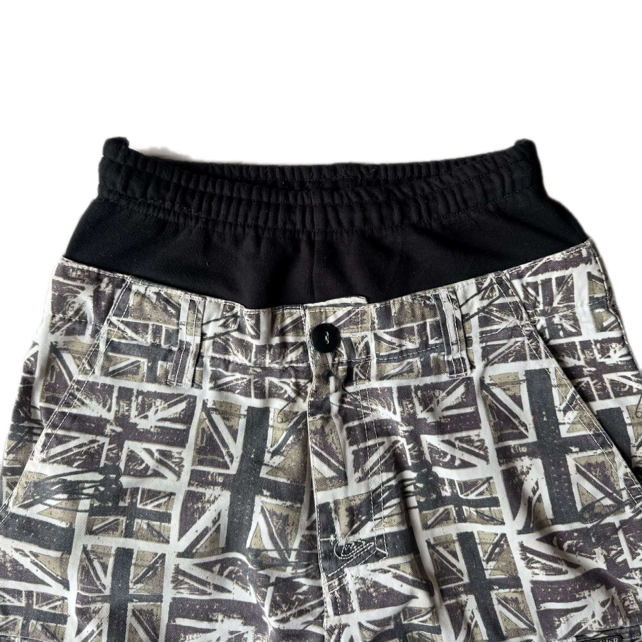 Double Waisted Khaki Union Jack Shorts (30)