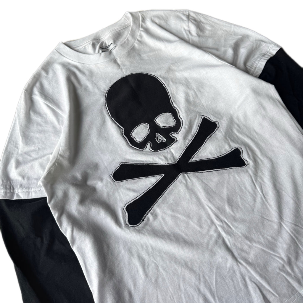 Black on White Layered T-Shirt (S)