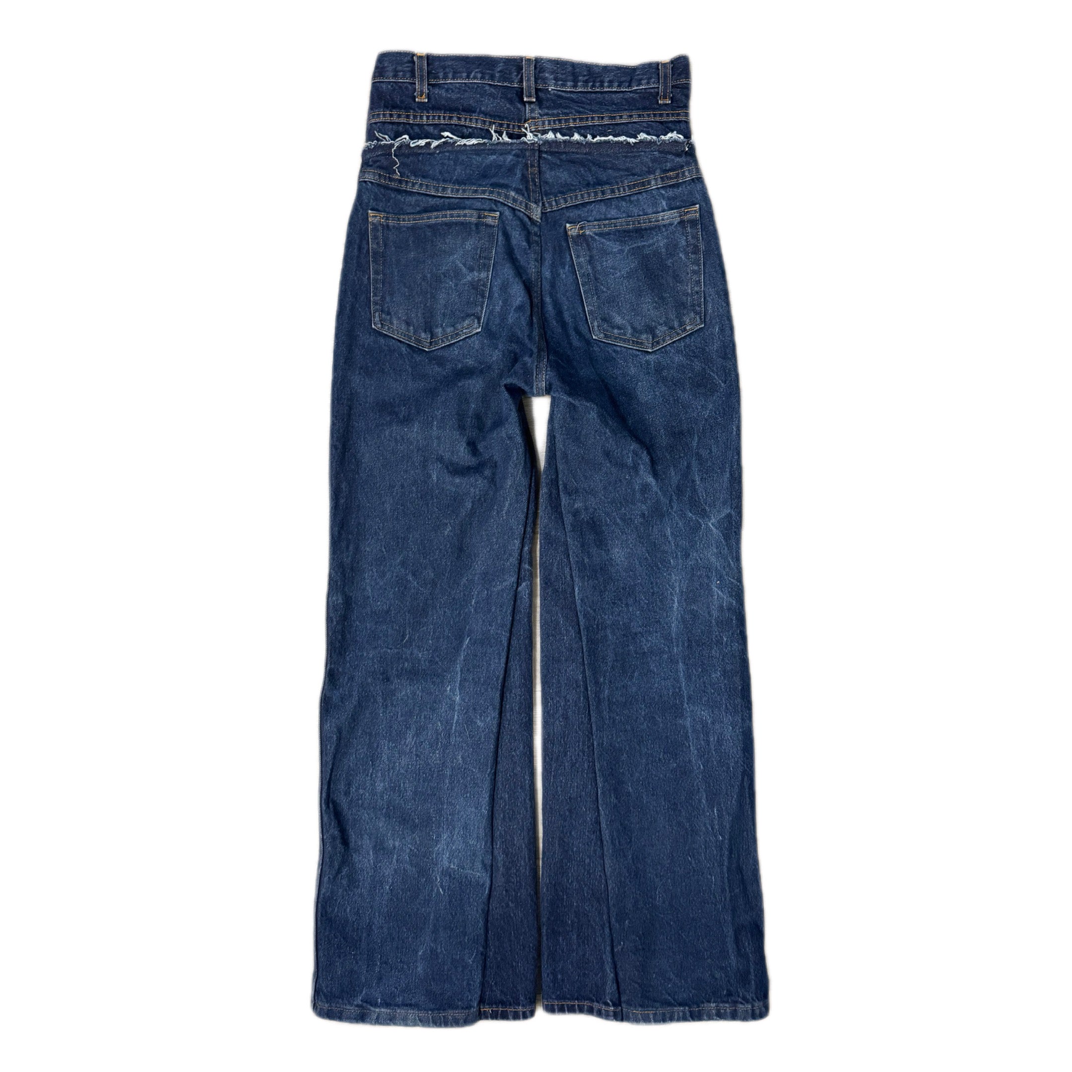 Dark Blue Double Waisted Baggy Jeans (29x30)