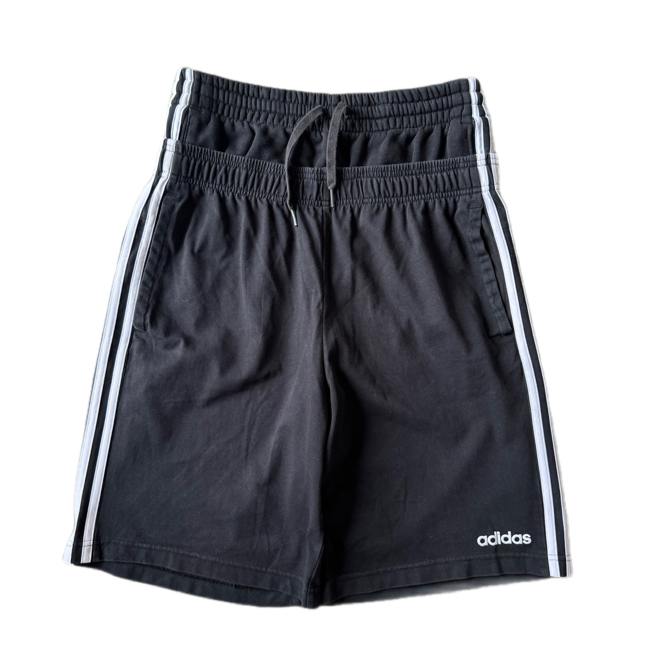 Black Double Waisted Adidas Sweat Shorts ( M )