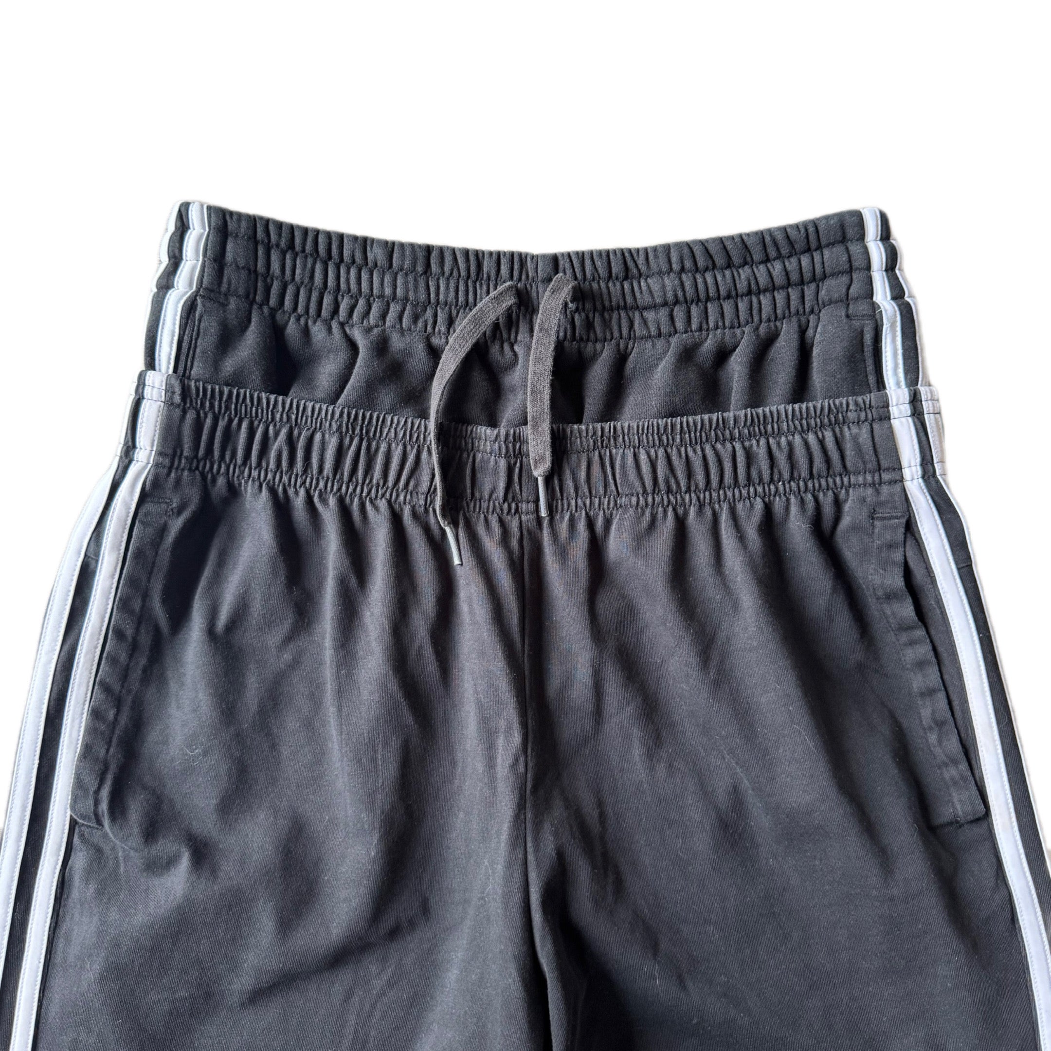 Black Double Waisted Adidas Sweat Shorts ( M )