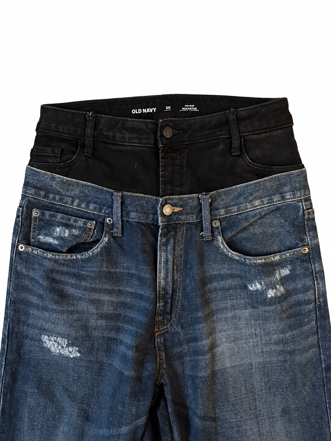 Double Waisted Dark Wash Jeans (30)