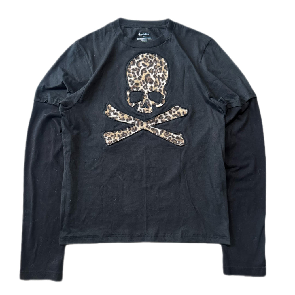 Black Cheetah Layered T-Shirt (S)