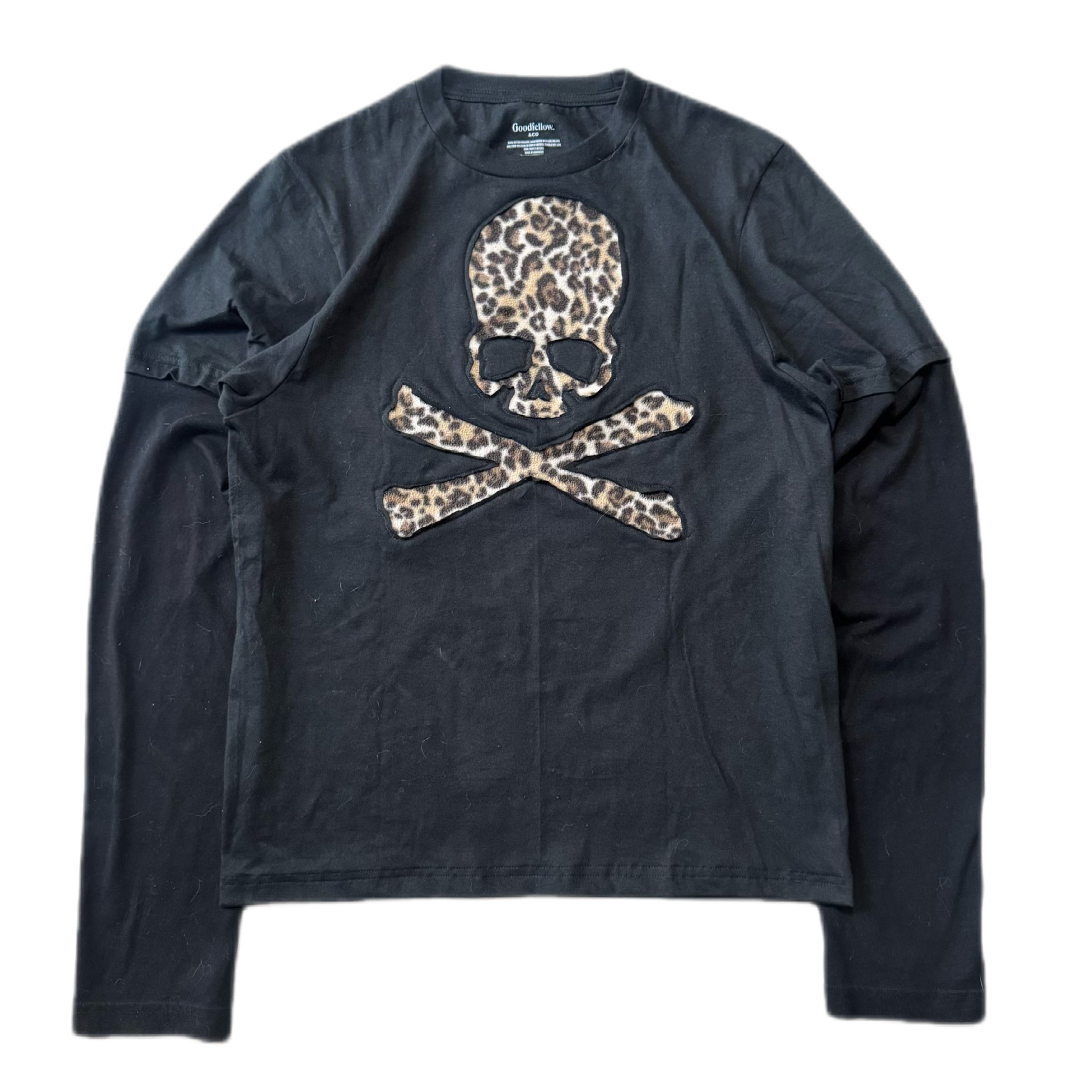Black Cheetah Layered T-Shirt (S)