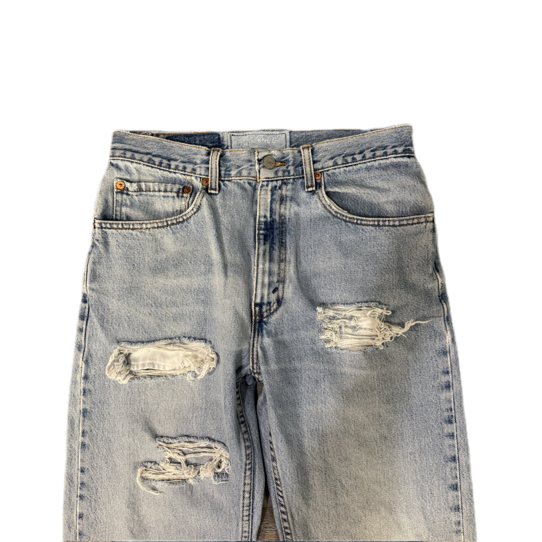 Blue Distressed Flare Jeans (29x30)