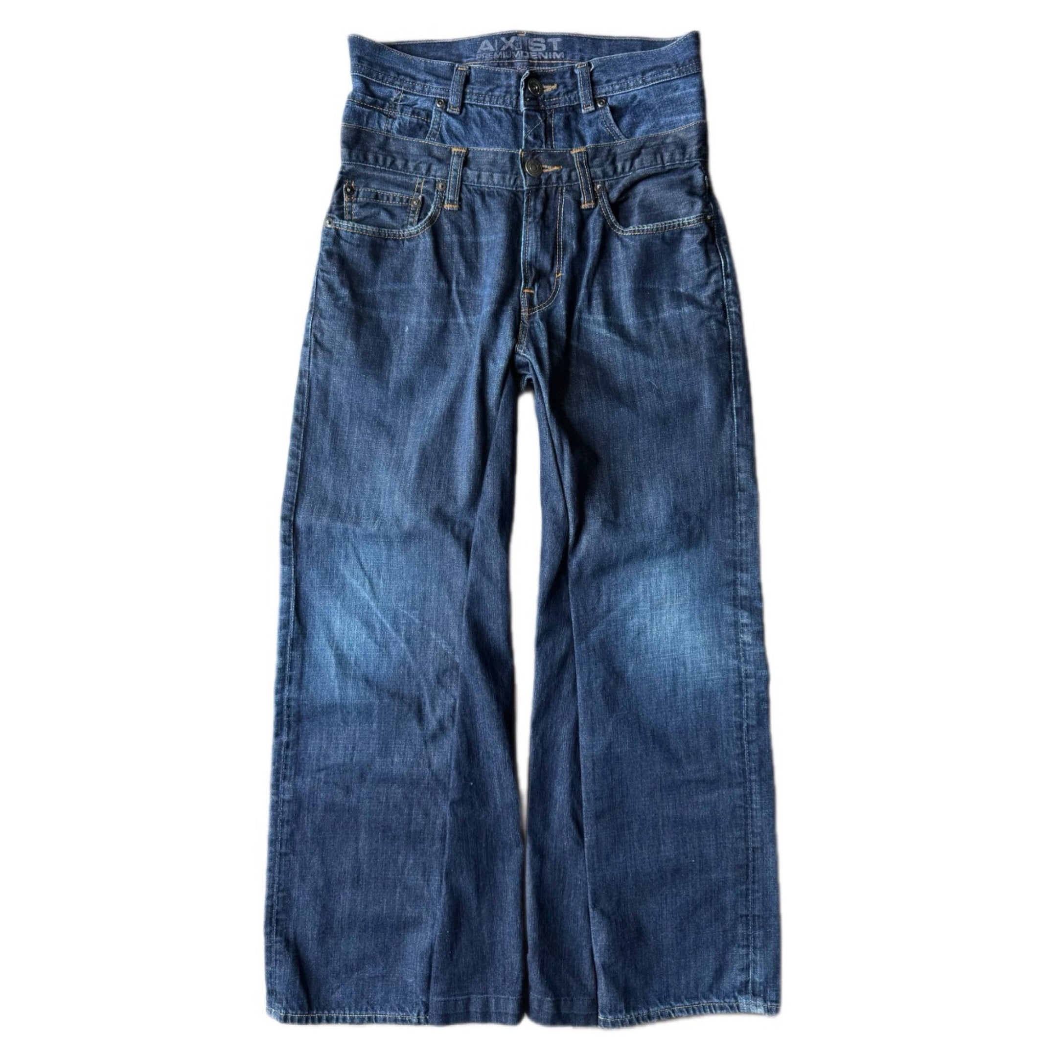 Double Waisted Dark Blue Jeans (30)