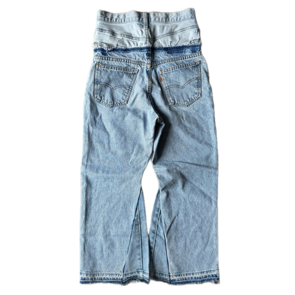 Double Waisted Light Wash Jeans (29)