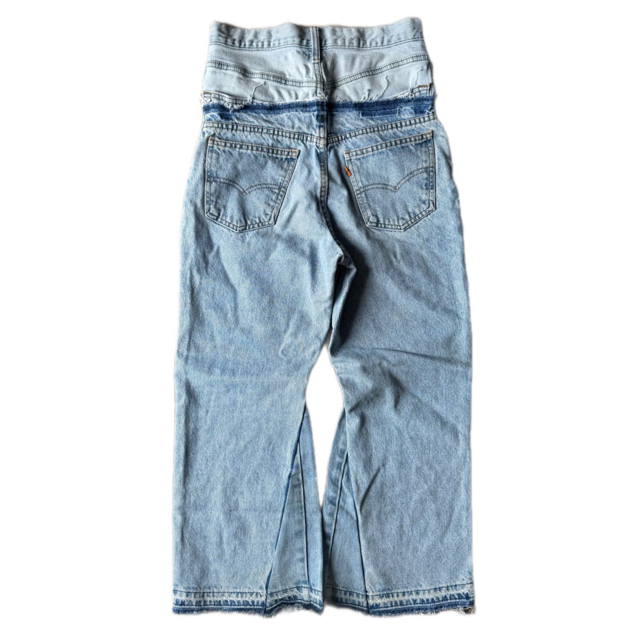 Double Waisted Light Wash Jeans (29)