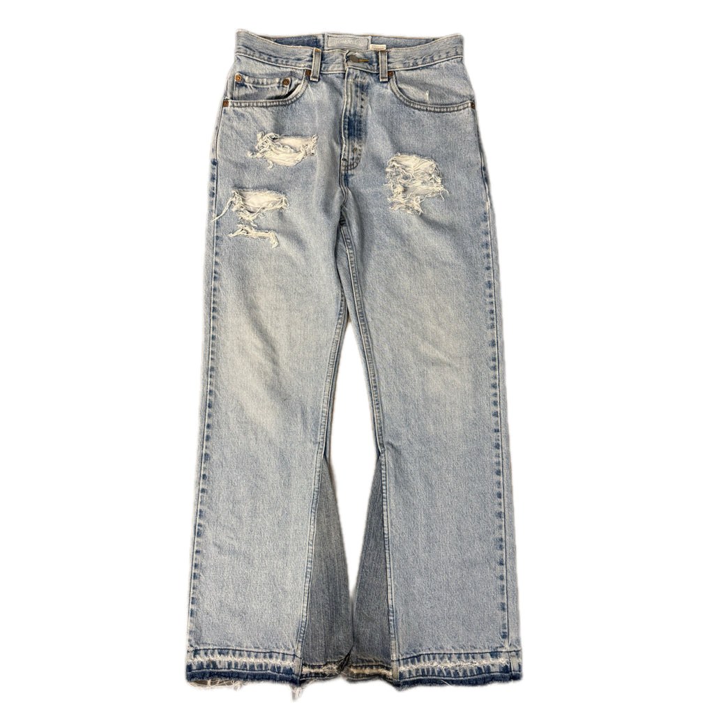 Blue Distressed Flare Jeans (29x30)