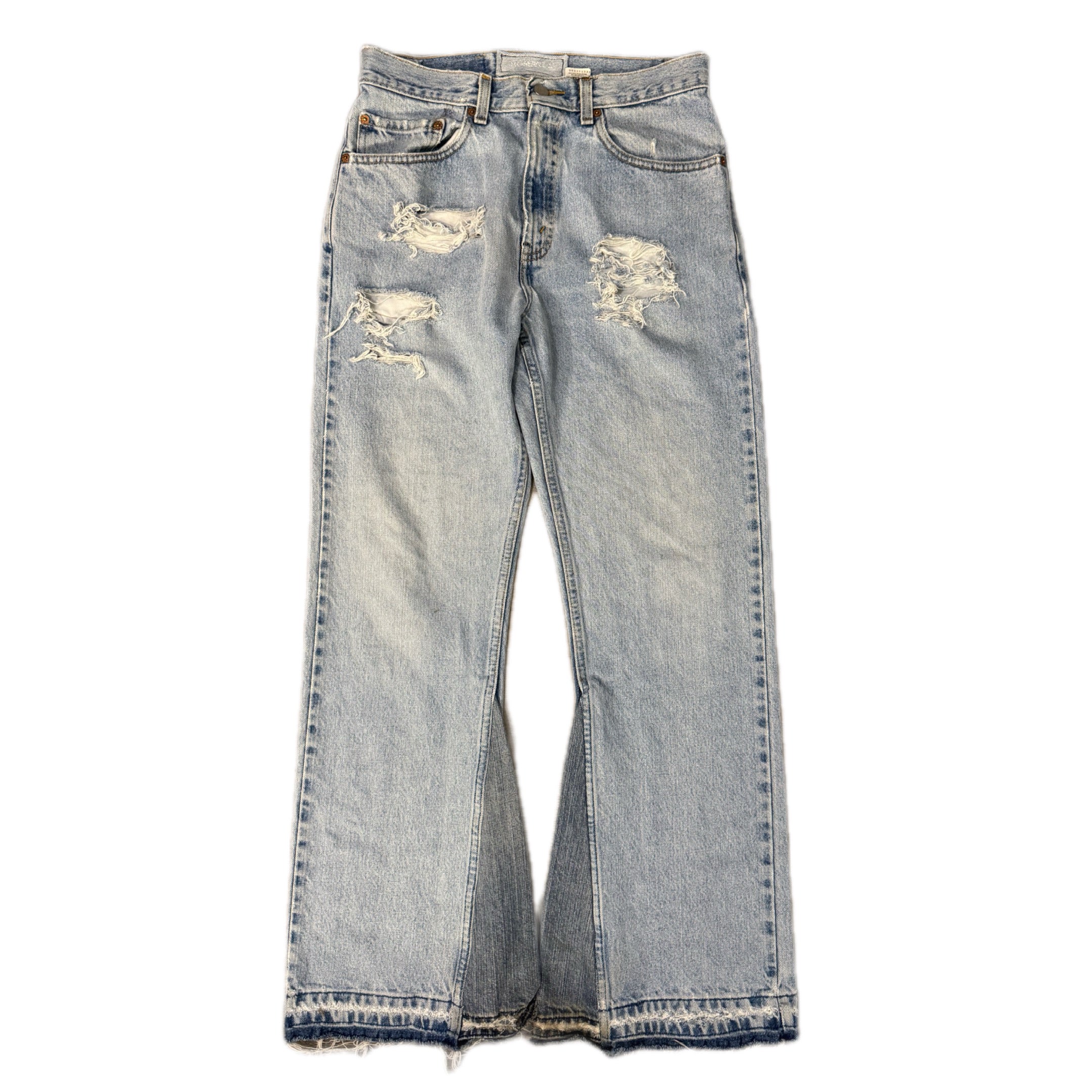 Blue Distressed Flare Jeans (29x30)