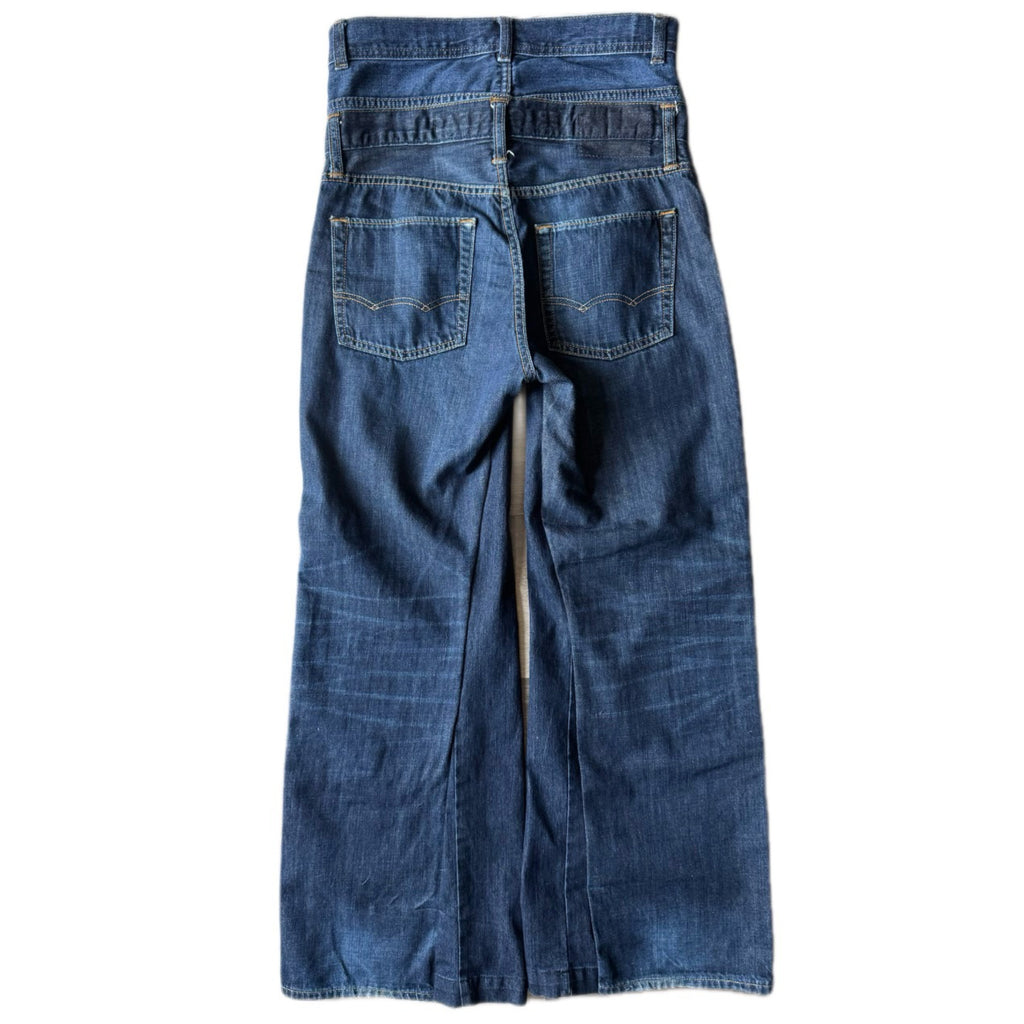 Double Waisted Dark Blue Jeans (30)