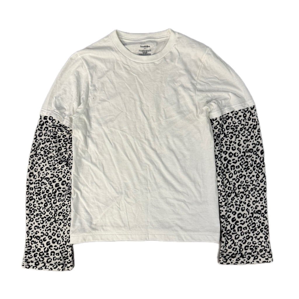 Layered White Cheetah T-Shirt (S)