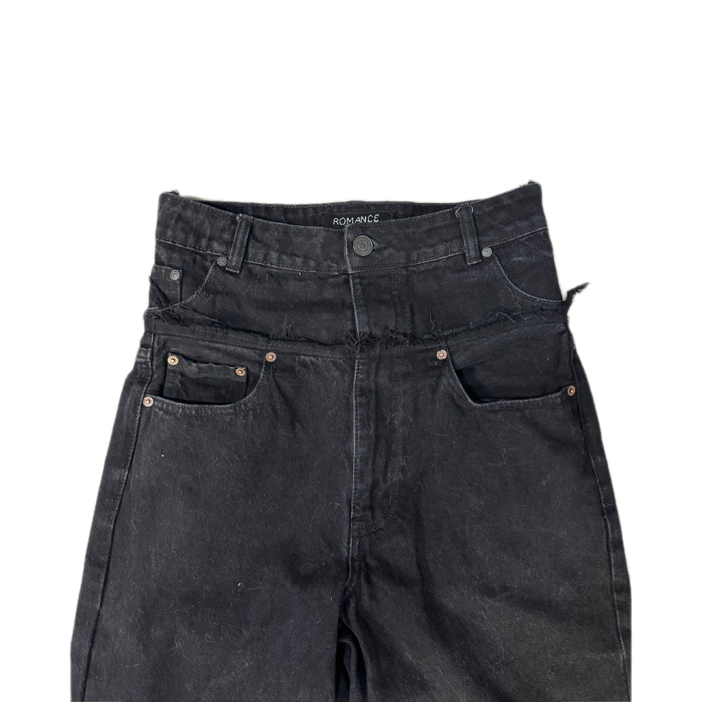 Black Double Waisted Baggy Jeans (29)