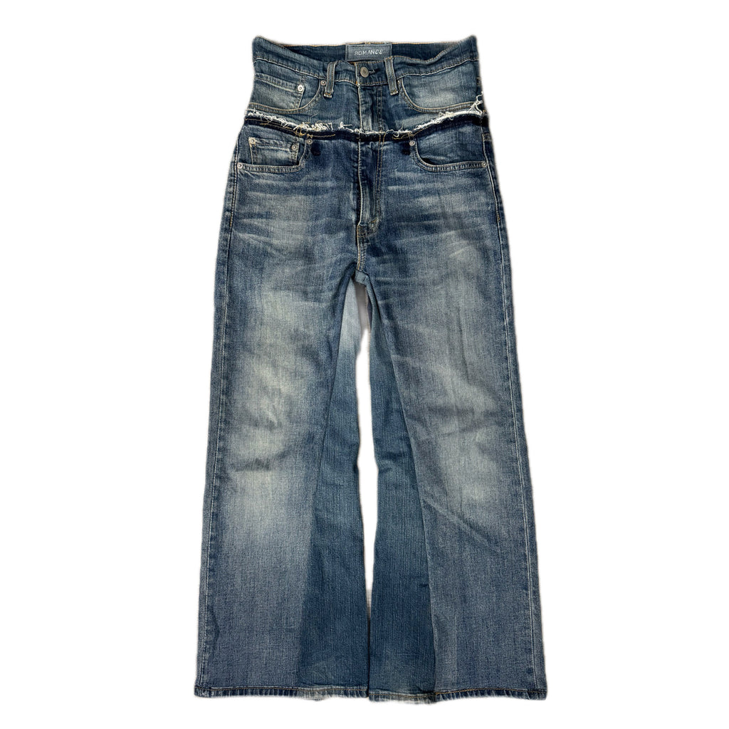 Blue Double Waisted Baggy Jeans (30x28)