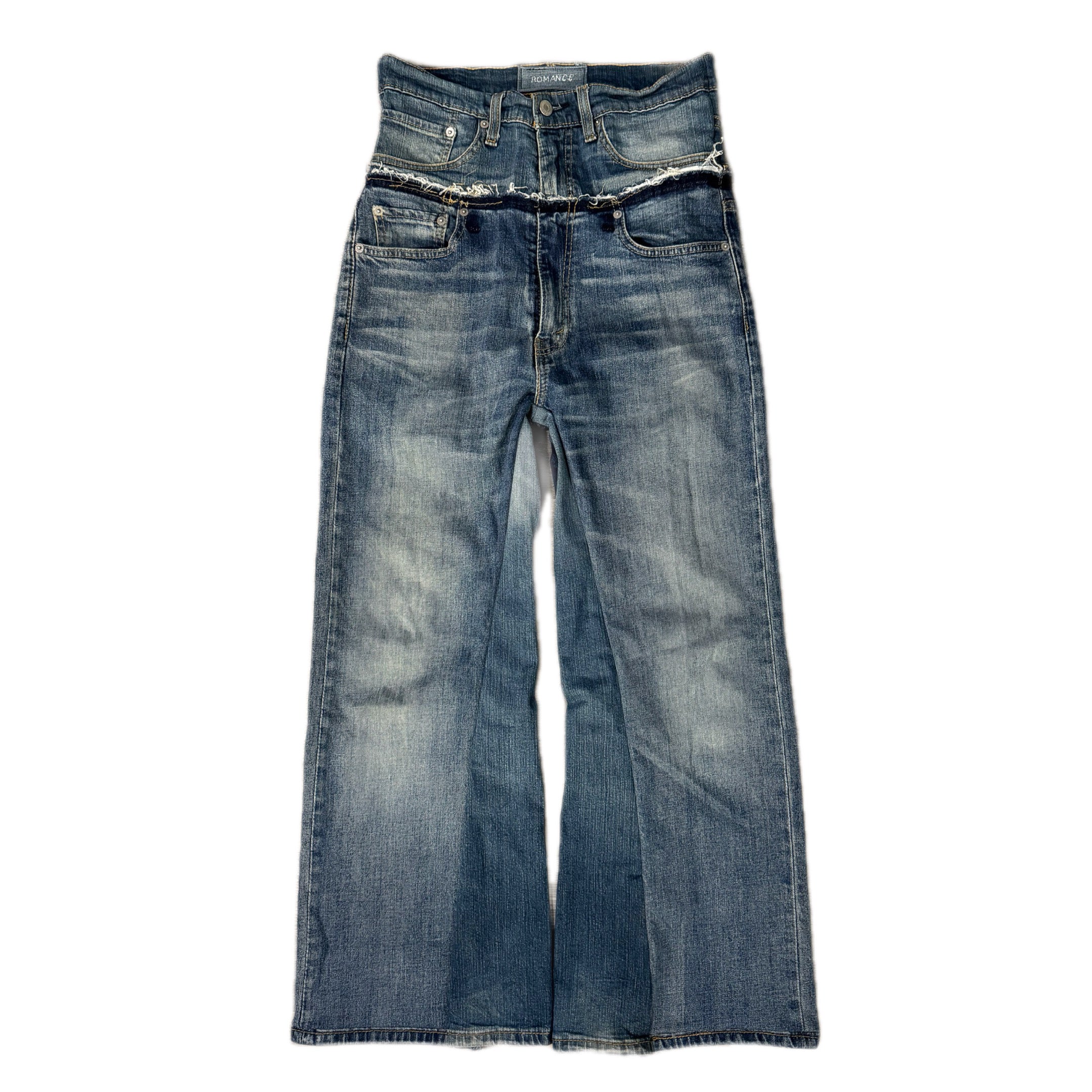 Blue Double Waisted Baggy Jeans (30x28)
