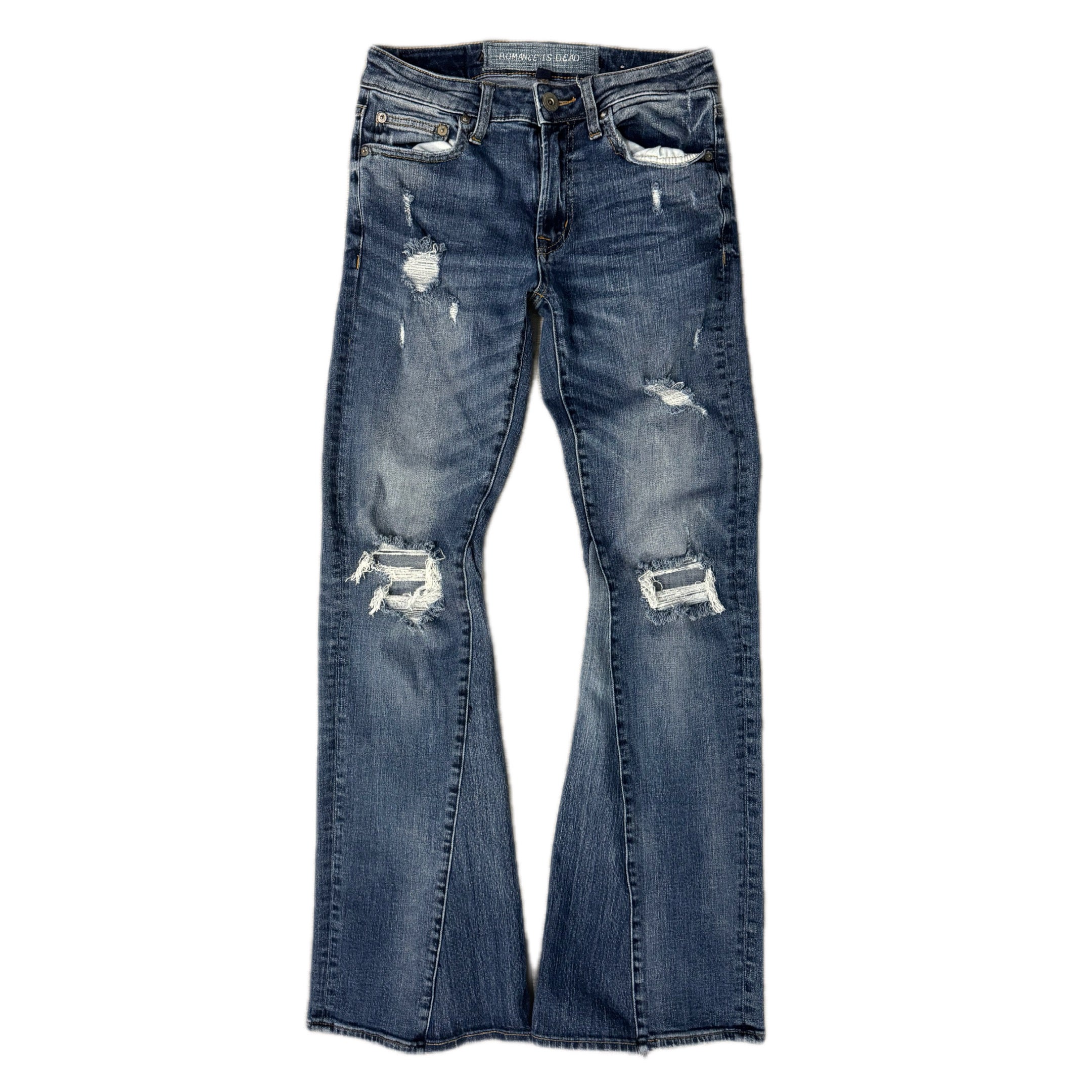 Blue Distressed Flare Jeans (28x32)