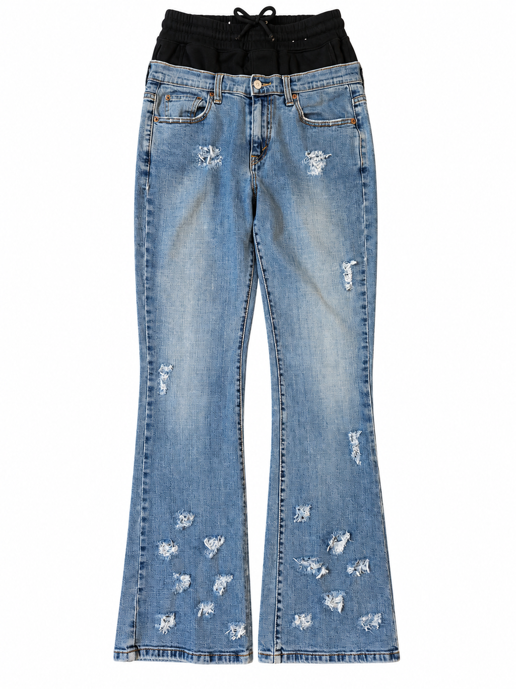 Double Waisted Flare Jeans (32)