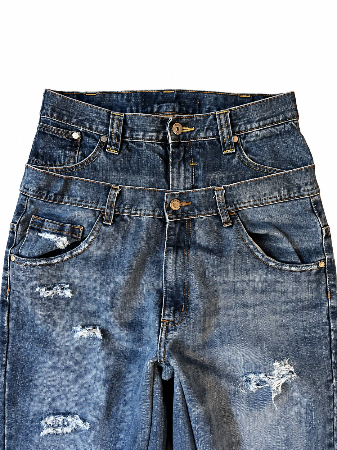 Double Waisted Baggy Jeans (30)
