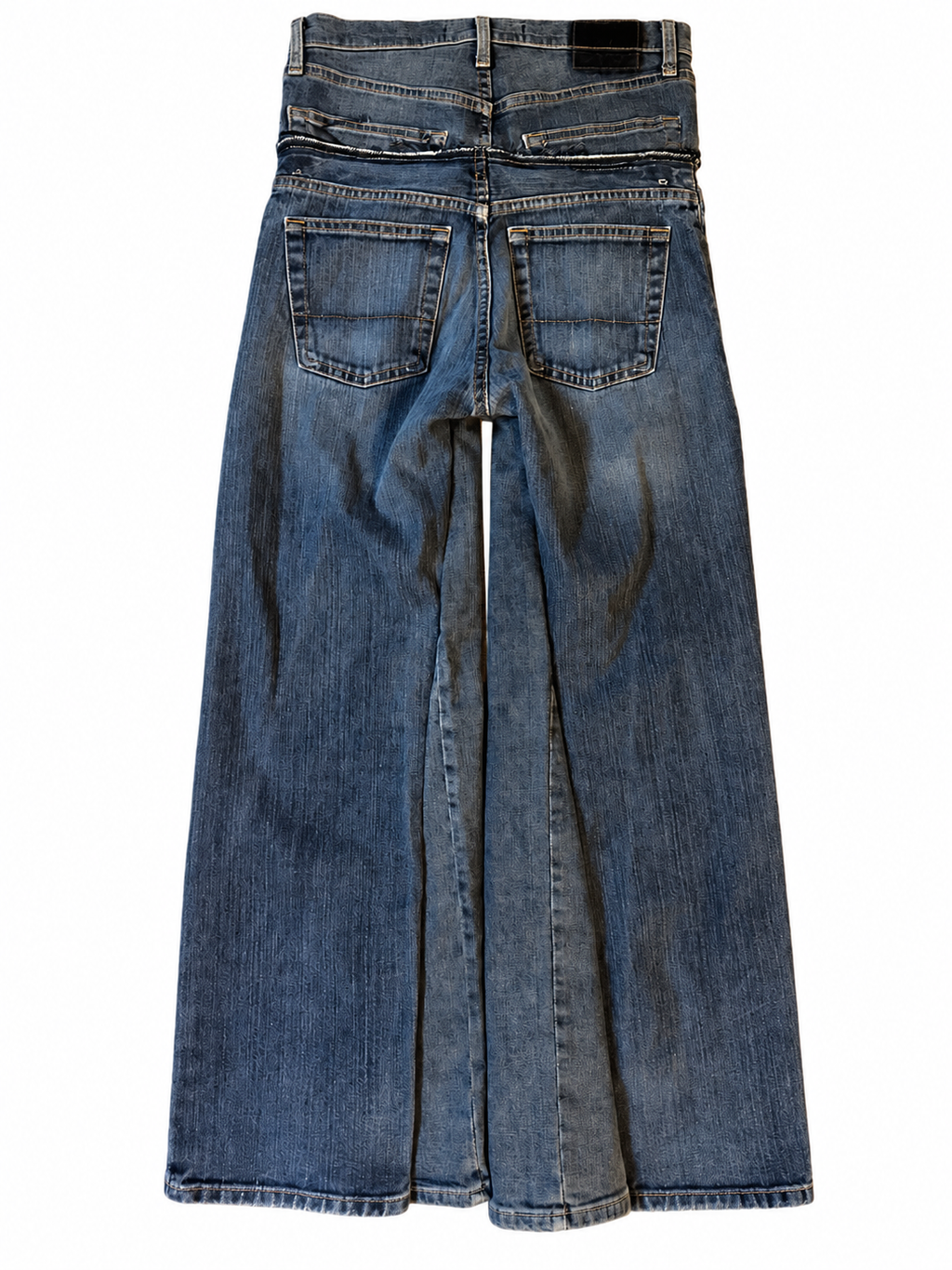 Double Waisted Distressed Baggy Jeans (31)