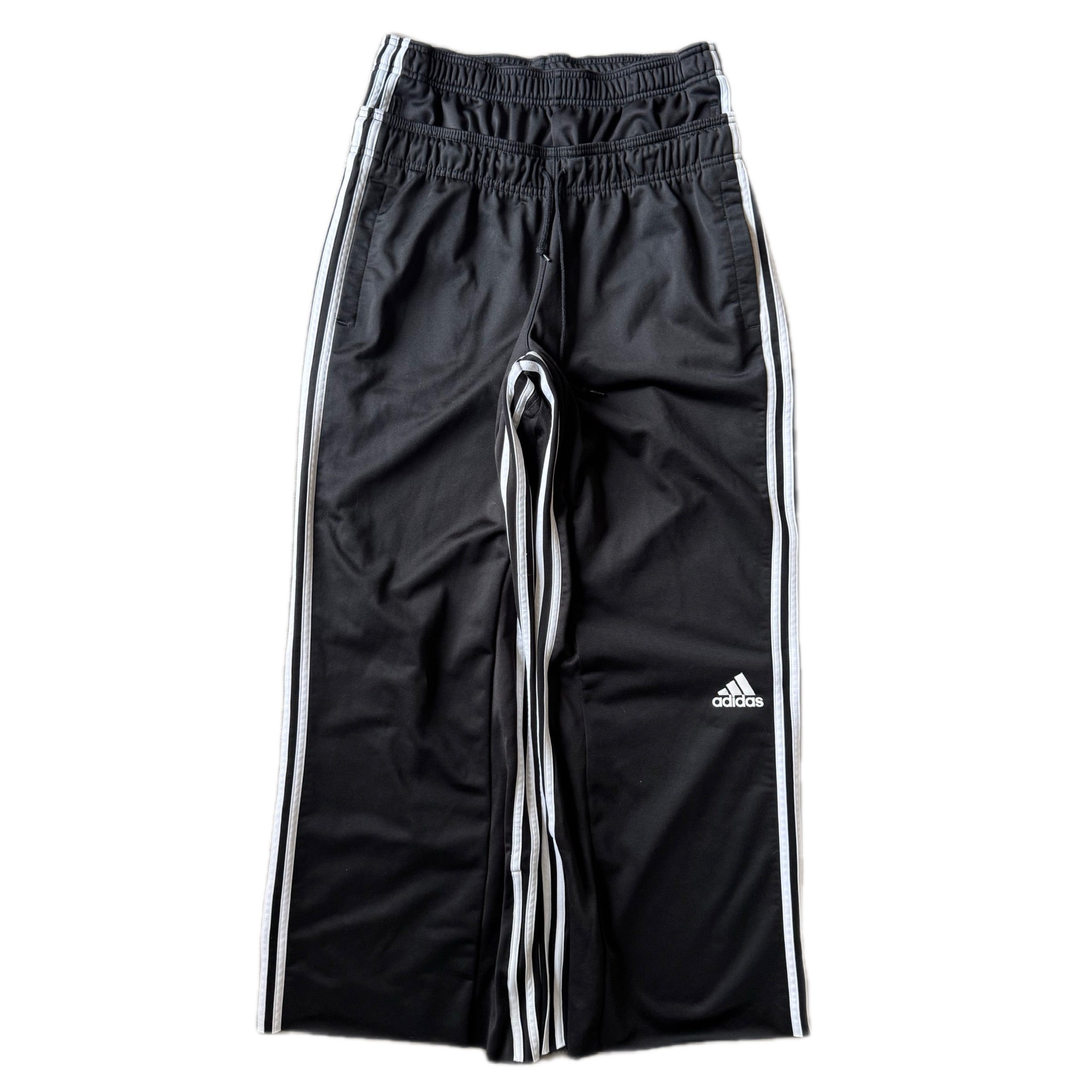 Black Double Waisted Athletic Adidas Sweatpants ( L )
