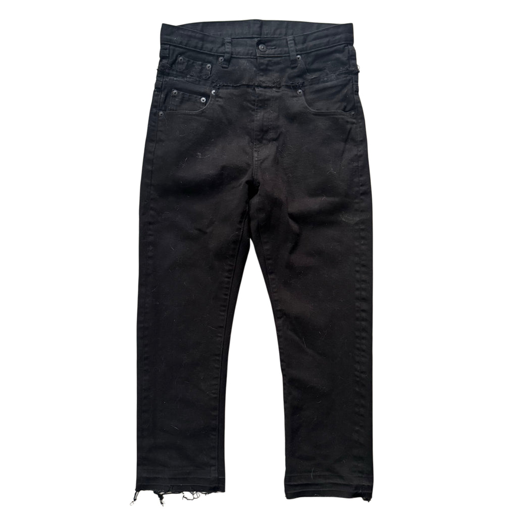 Double Waisted Black Skinny Jeans (30)