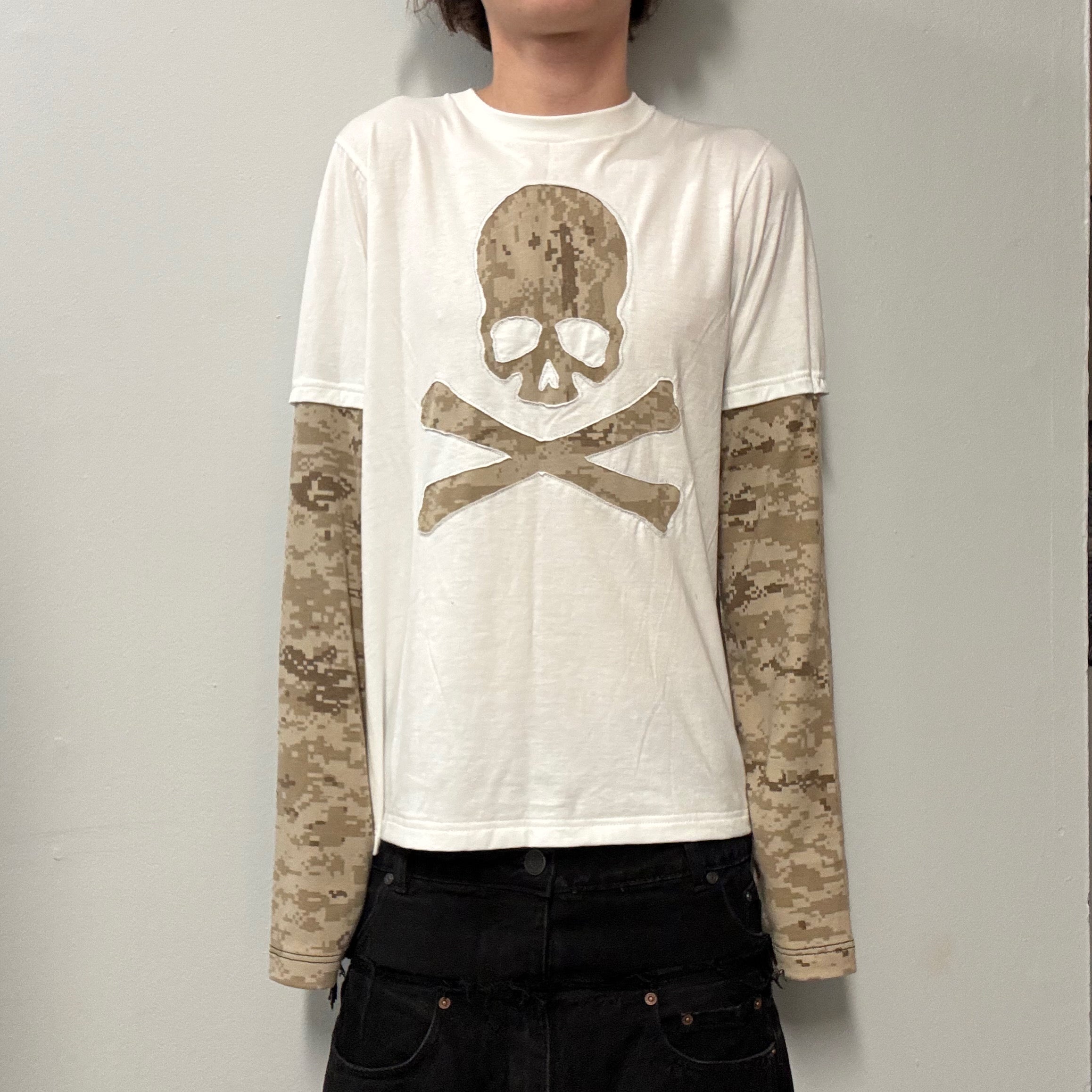 White Layered Digital Camo T-Shirt (S)