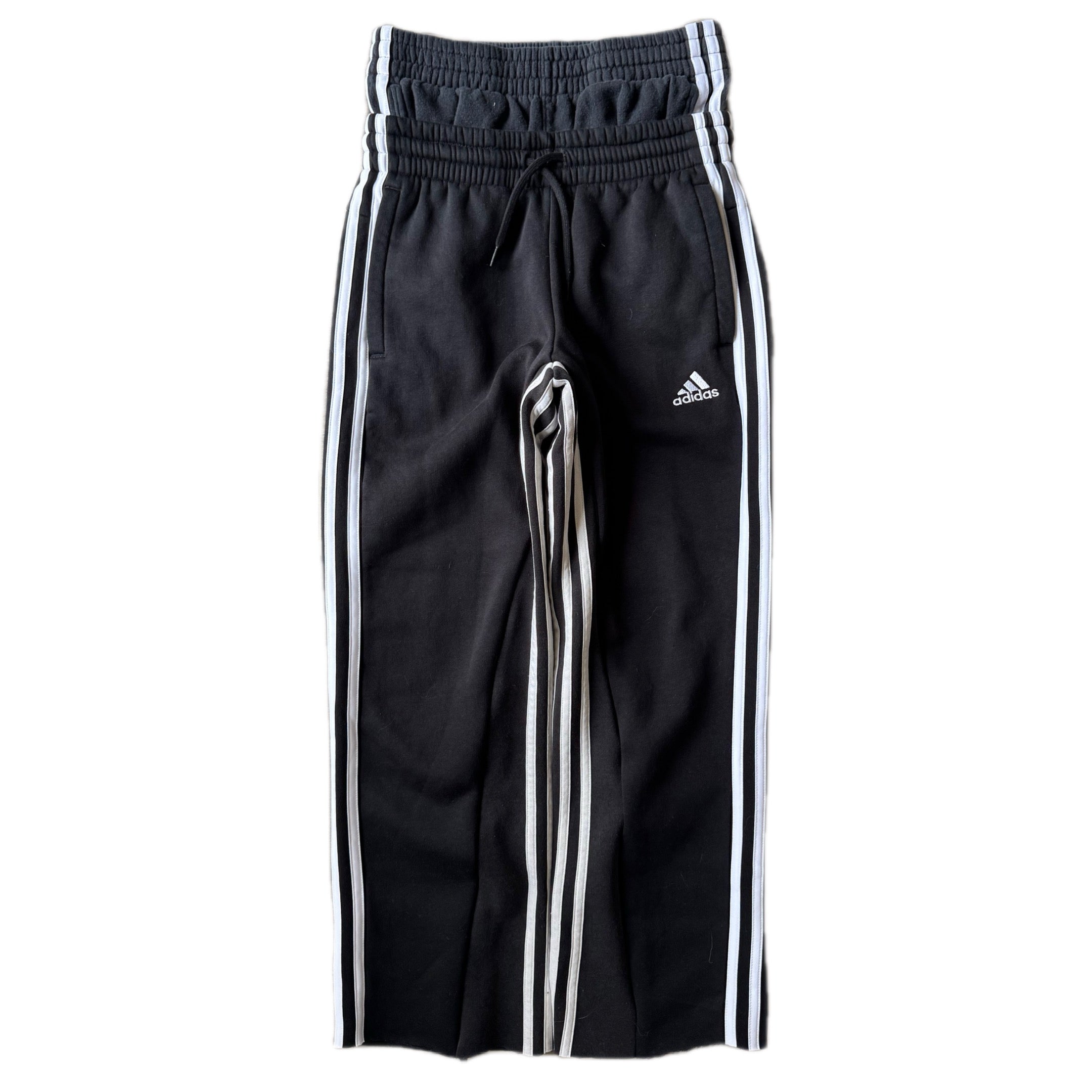 Black Double Waisted Adidas Sweatpants ( XS )