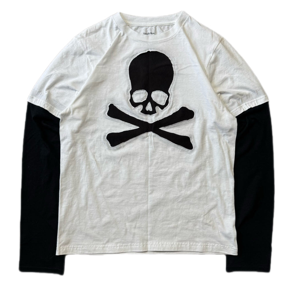 Black on White Layered T-Shirt (S)