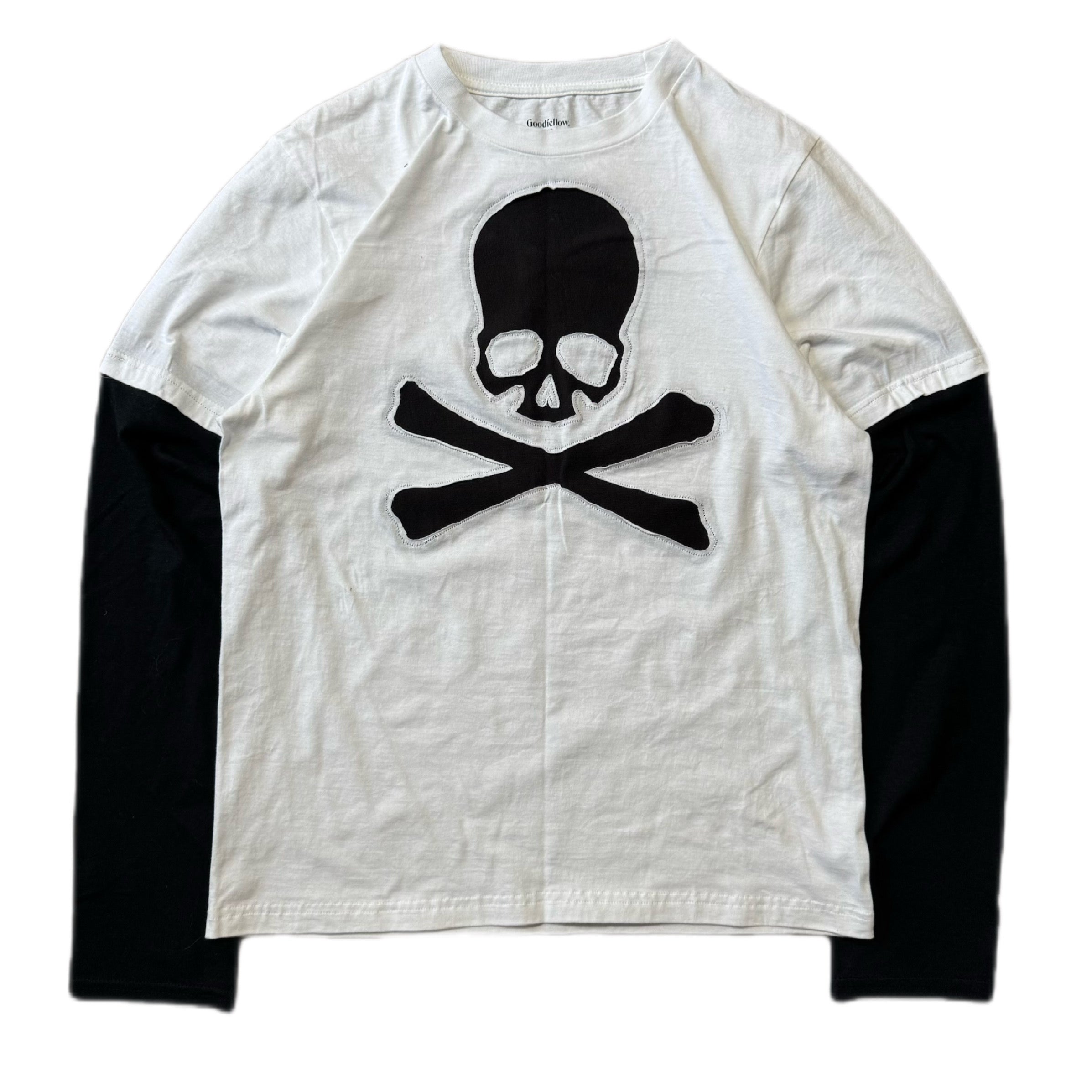 Black on White Layered T-Shirt (S)