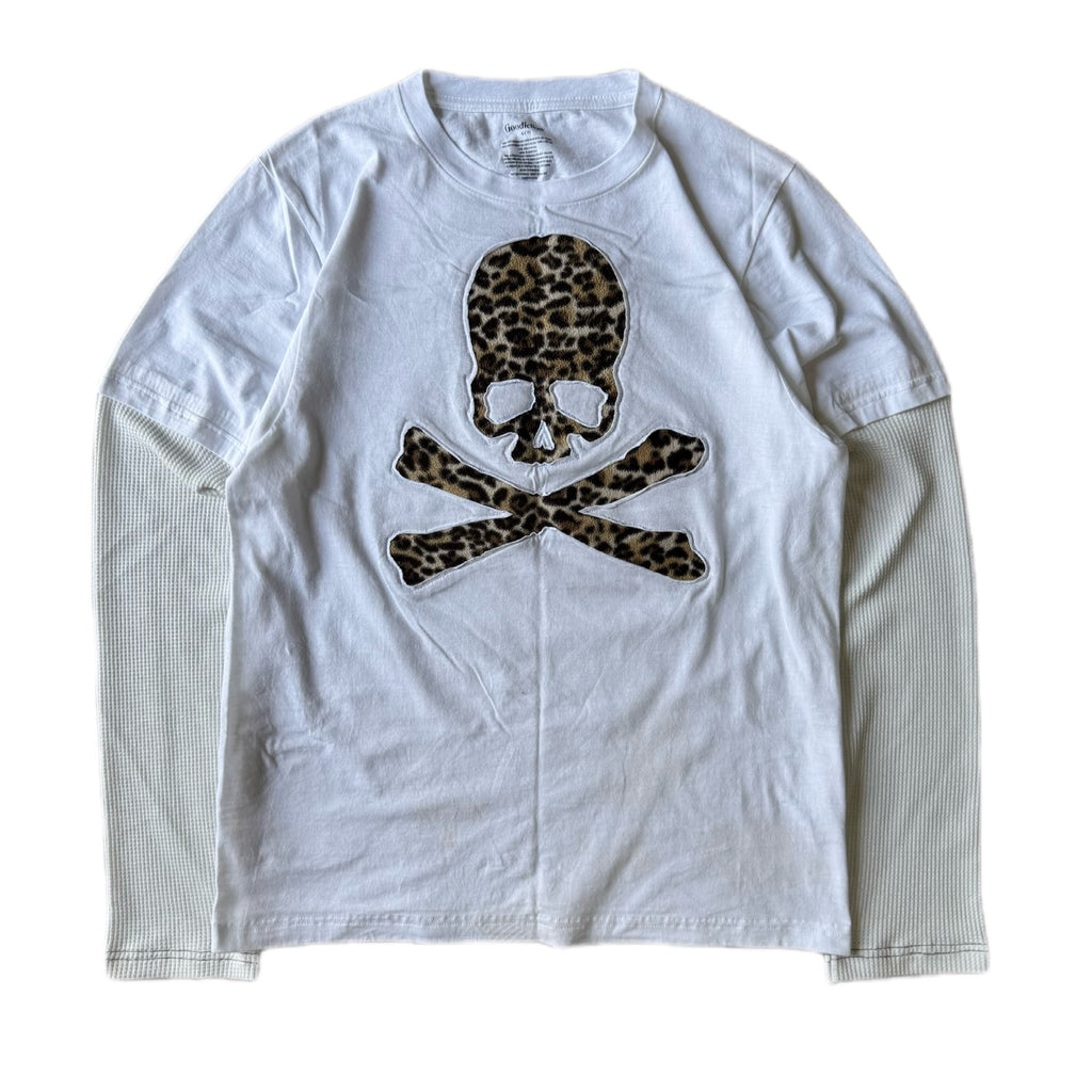 White Cheetah Layered T-Shirt (S)